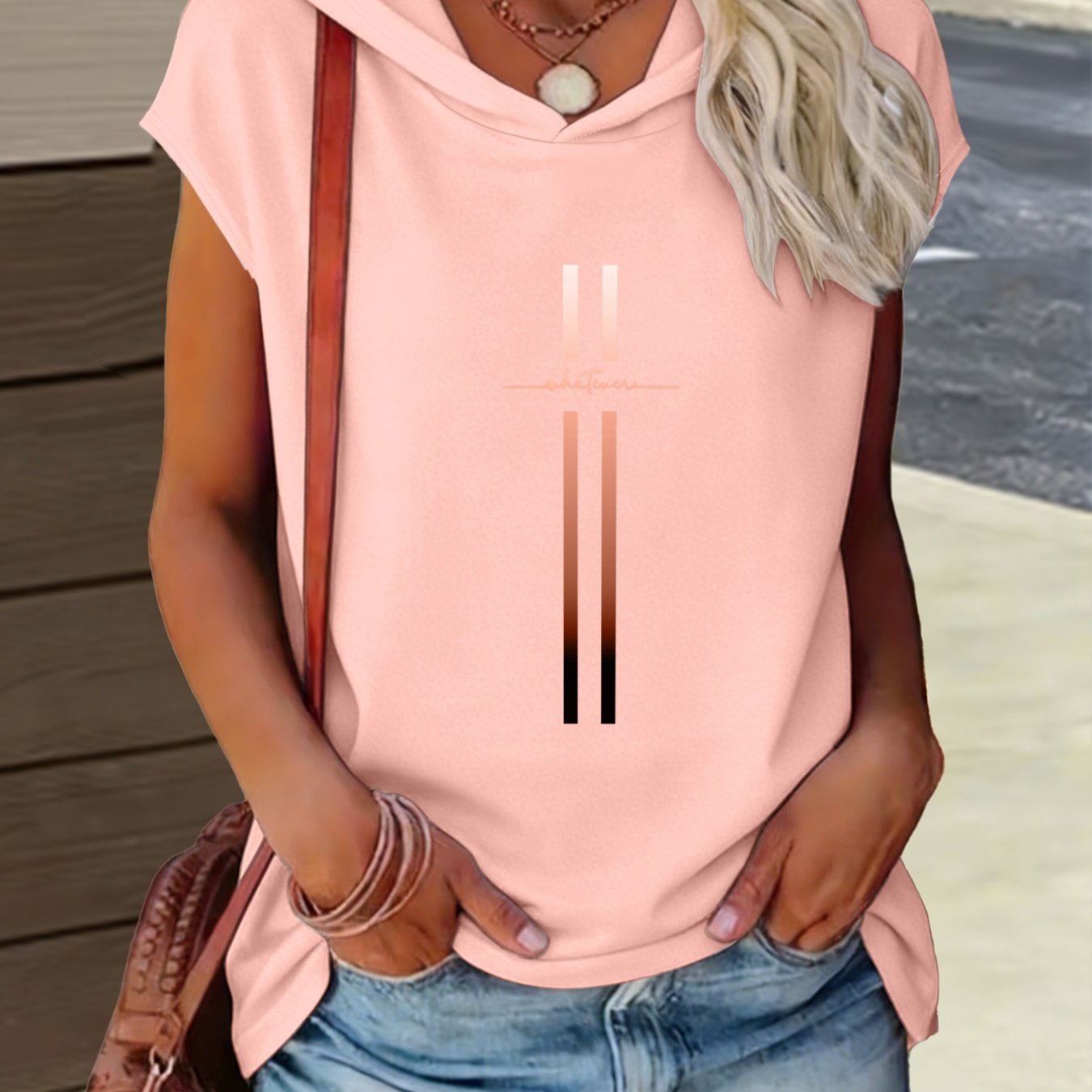 1pc Hooded T-shirt Easy Design Sense Versatile Style Summer New Y2k Style Women's Casual Athletic Wear Elegant Fashion Comfortable T-shirt Top