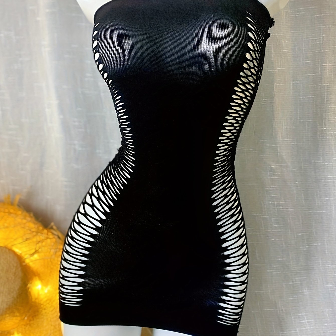 E-shop 1 Stück Damen Netz-Überwurf ohne Bikini, Durchbrochenes Bodycon-Kleid für Musikfestival, Urlaub, Durchsichtige Strandmode, Sommer Damen Bademode