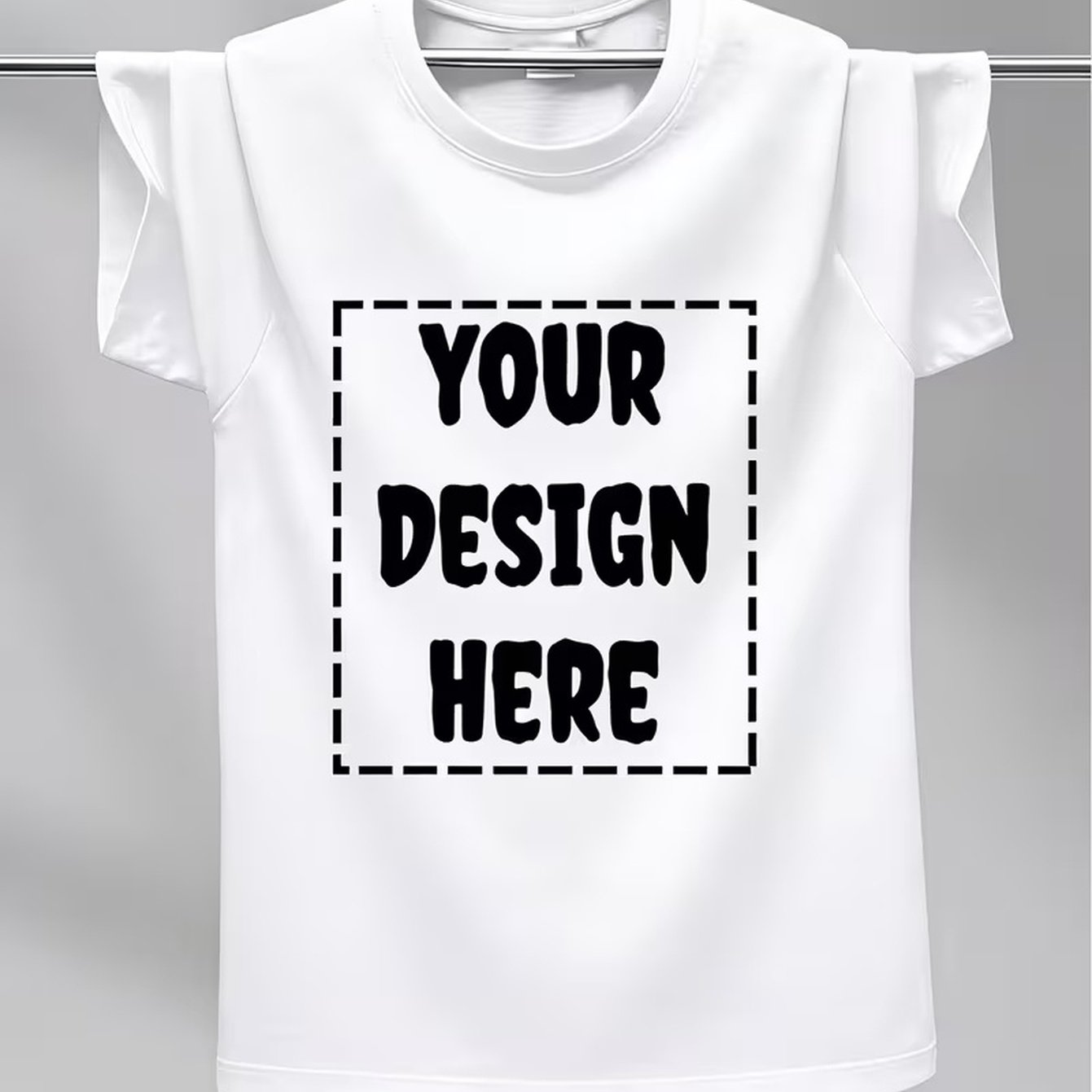 TEMU Personalized Custom Short Sleeve: Solid Color T-shirt With Your Image, Text And Photo, Gift
