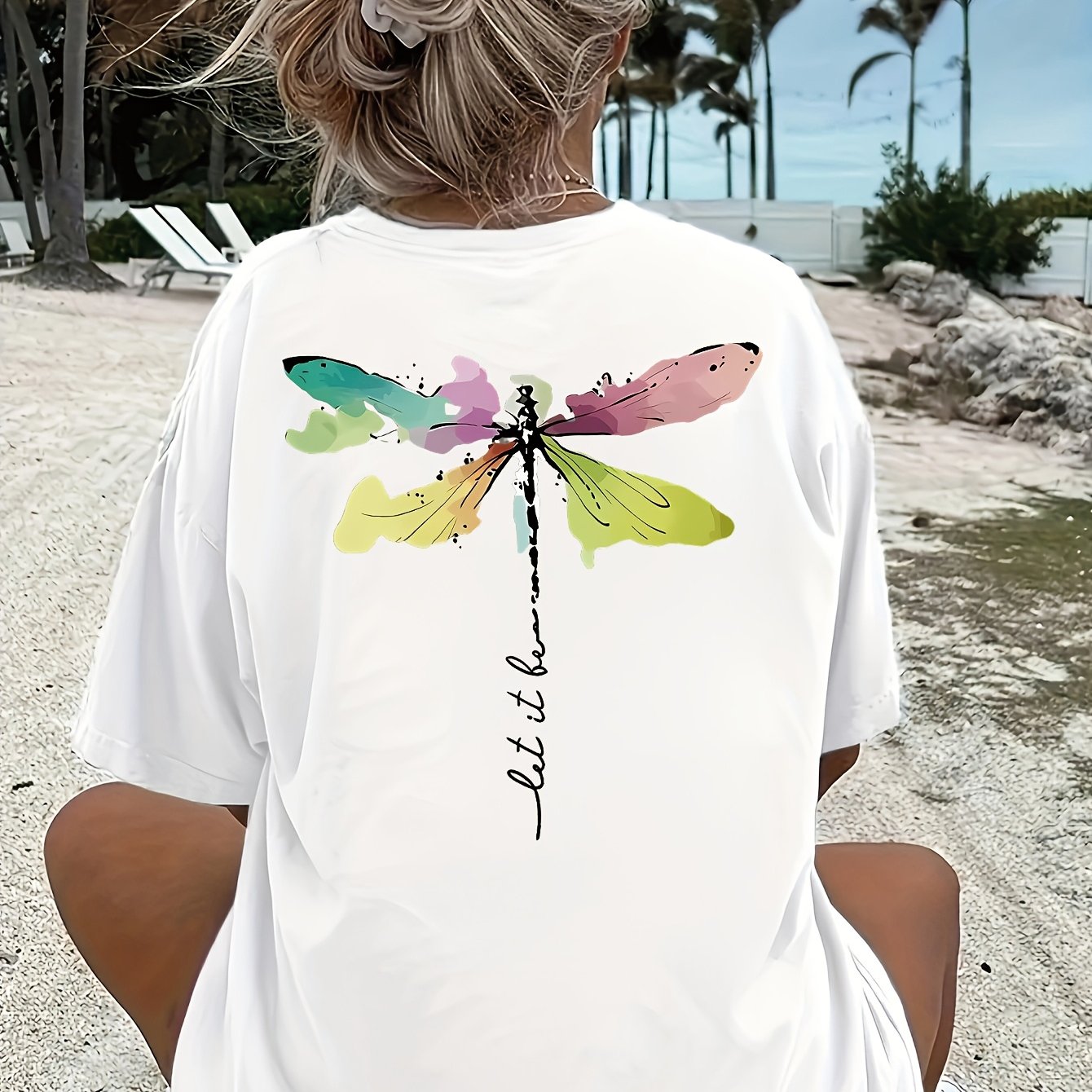 Graphic Print T-shirt, Short Sleeve Crew Neck Casual Top For Summer And Spring, Women's Clothing
