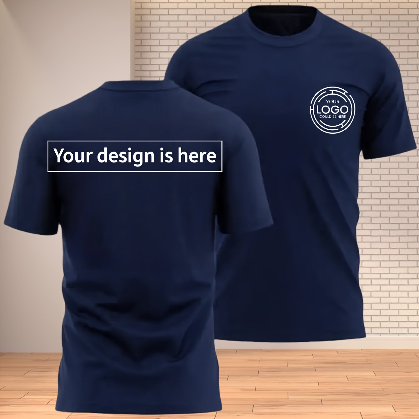 TEMU T-Shirt Homme Logo/ - Impression Logo & Photo, Idéal pour Uniformes d'Entreprise, Maillots d'Équipe, Événements Promotionnels - Décontracté Col