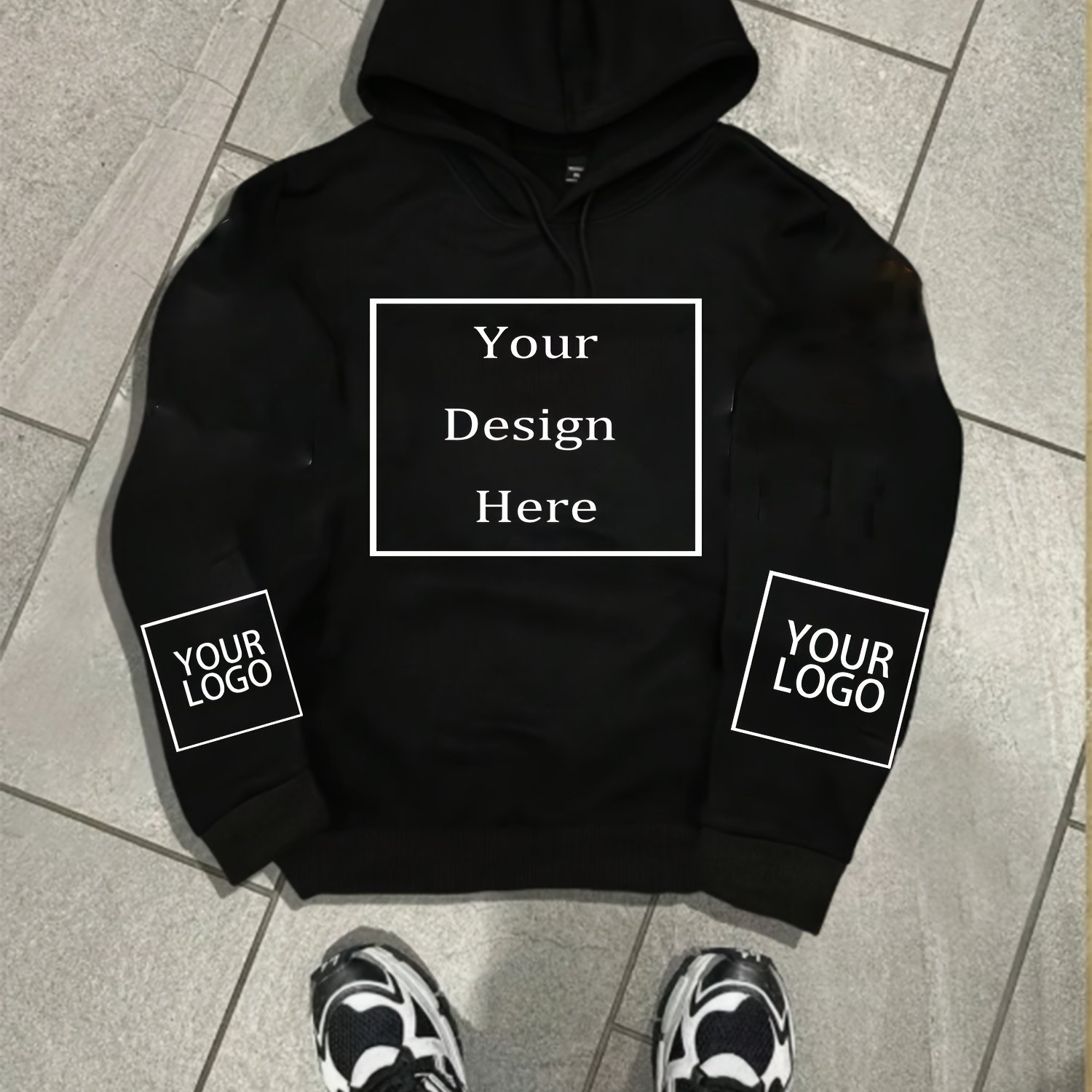 TEMU Customizable Men's Sports Sweatshirt With Personalized Print On And Cuffs, Lightweight And Soft For Athletic Wear, For Your Boyfriend