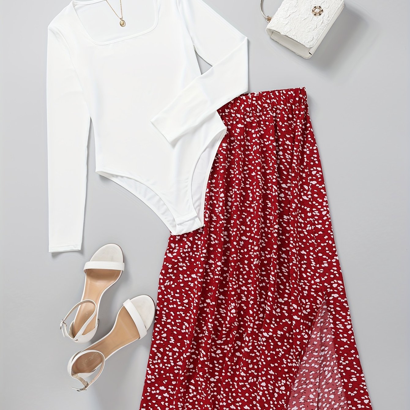 Bodysuit And Skirt Set
