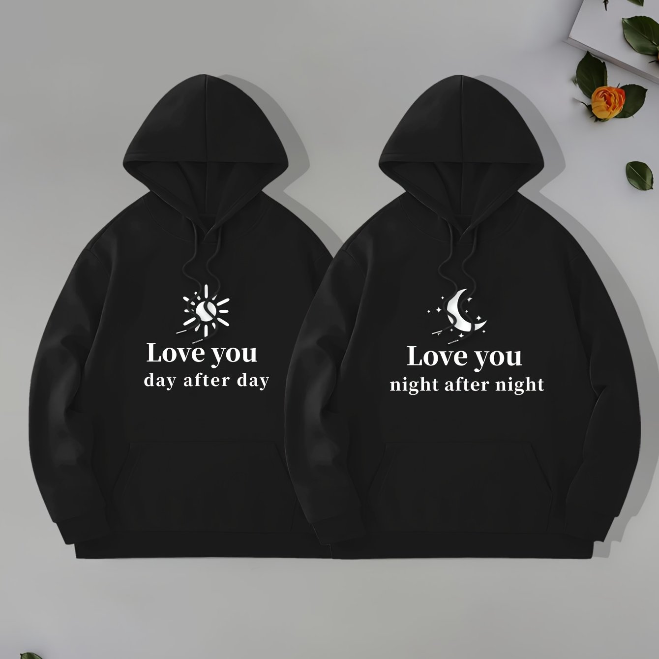 TEMU Love You , Love You Hoodie Set - Valentine's Day Gift