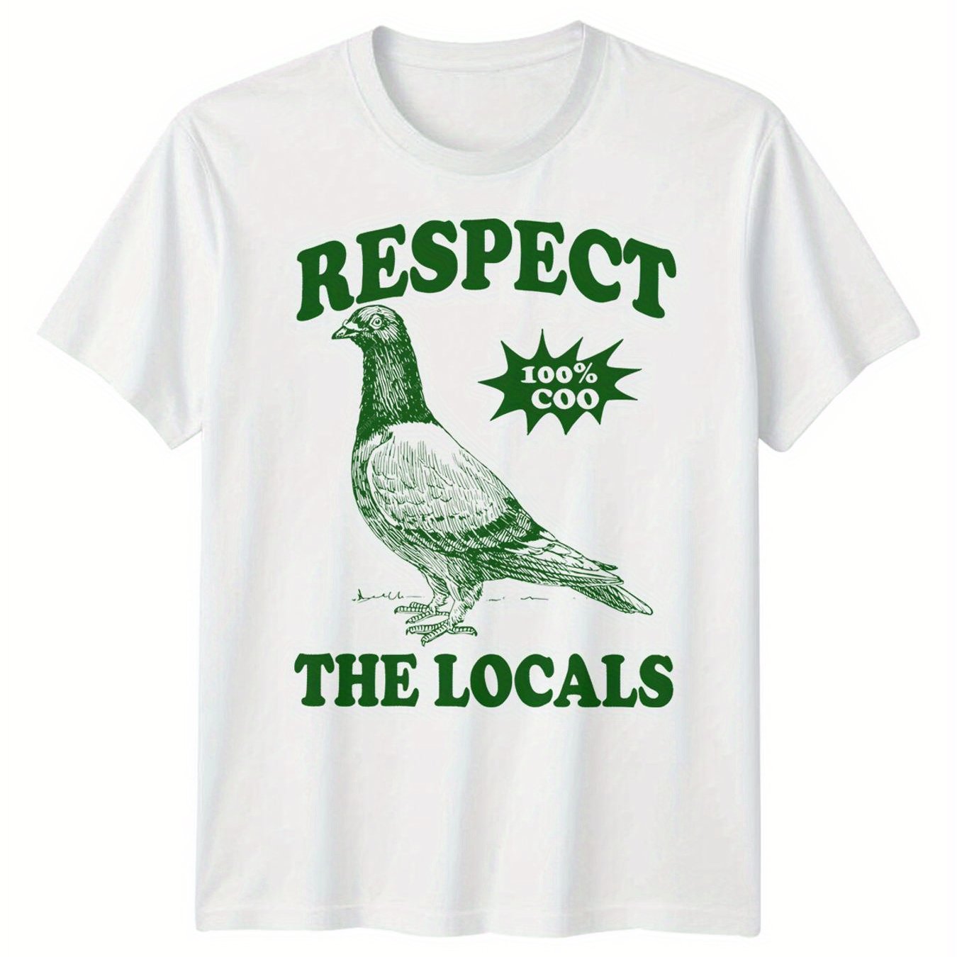 The Pigeon Bird Graphic T-shirt For - Unisex Casual Round Neck Tee With Urban Pigeon Print, Machine Washable, Fit For City & Outdoor Wear