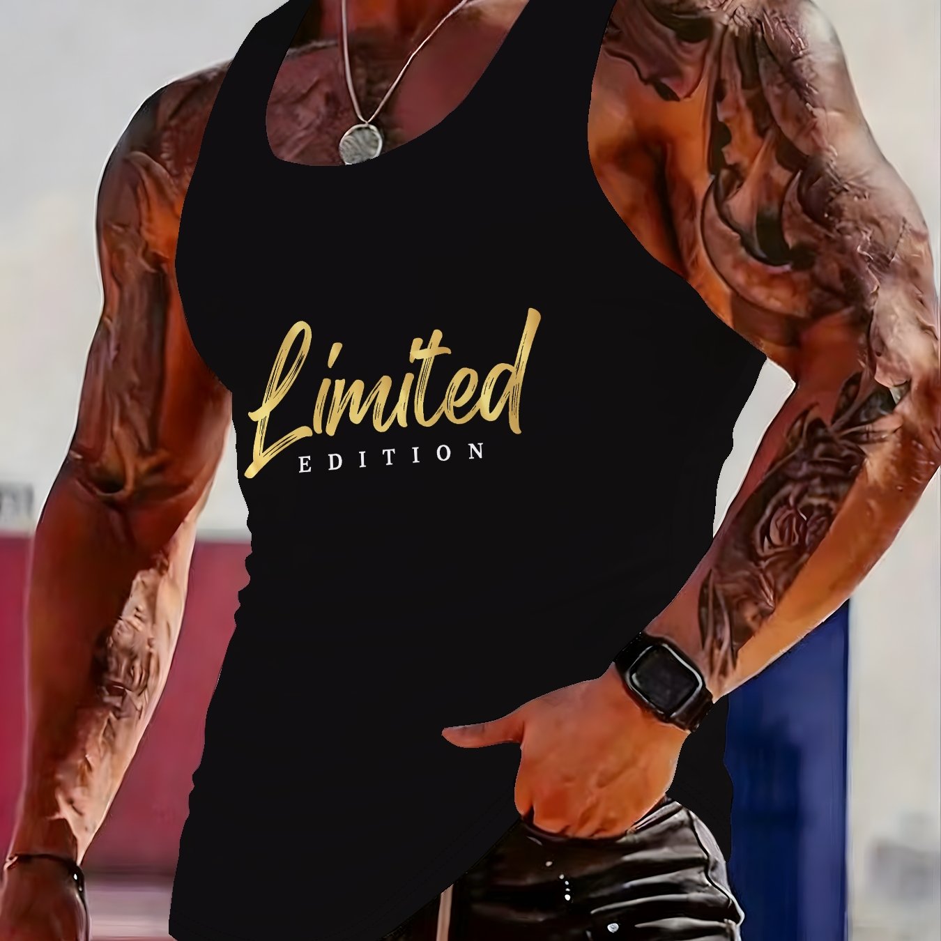 TEMU Men' Casual Tank Top, Spring Summer