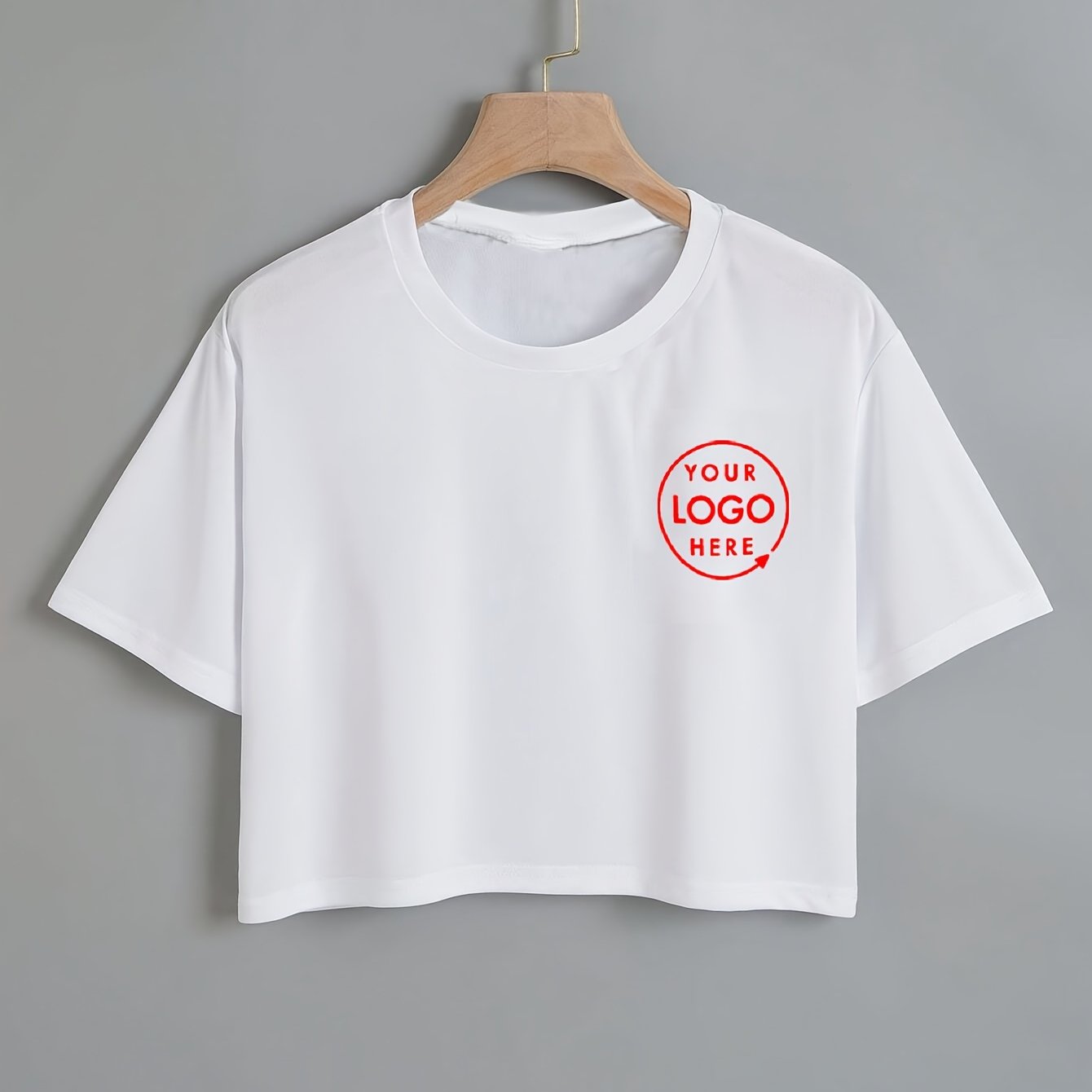 TEMU 1 T-shirt corta da donna stampata | Logo personalizzato a maniche corte | Maniche corte | Top a maniche corte per team | Top a maniche corte per