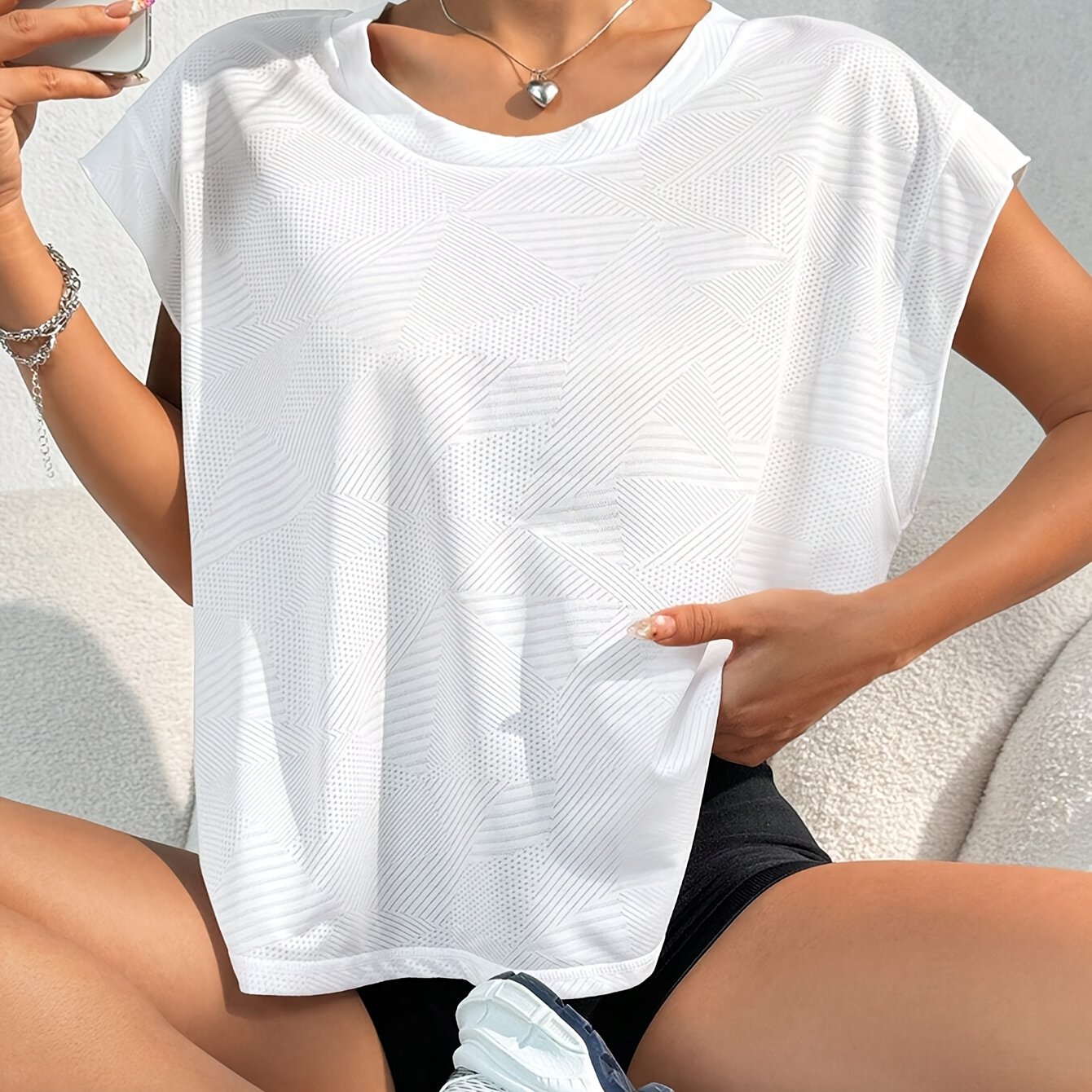 Women's Fashion Apparel, Stylish T-shirt, Short Sleeve T-shirt, Backless, Cut-out Design, Loose Fit, Comfortable, Breathable, And Cool, For, S, Daily Casual Wear,, And Outfits