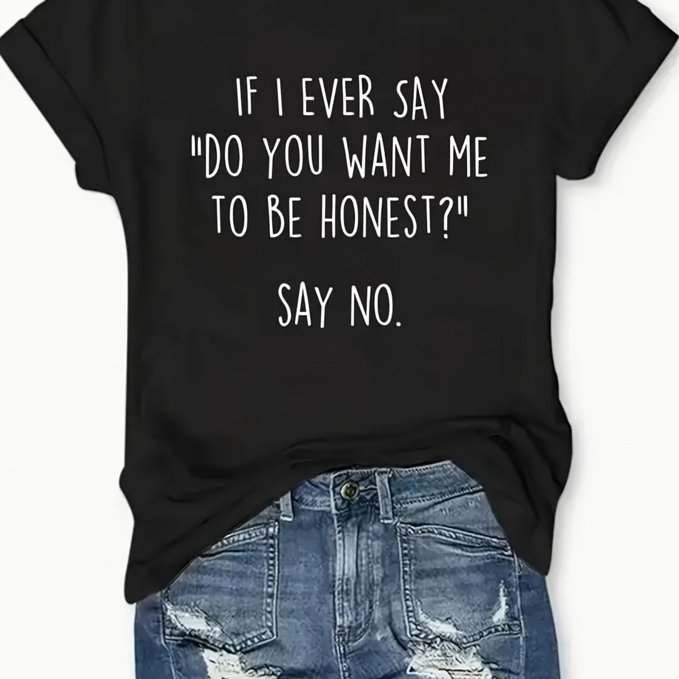 TEMU Plus Size, Women's Plus Size Oversized "" Graphic T-shirt - Casual Short Sleeve Round Neck Blouse, Machine Washable Casual Attire With Slogan, Comfortable Loose Body Types (local Fast Delivery)