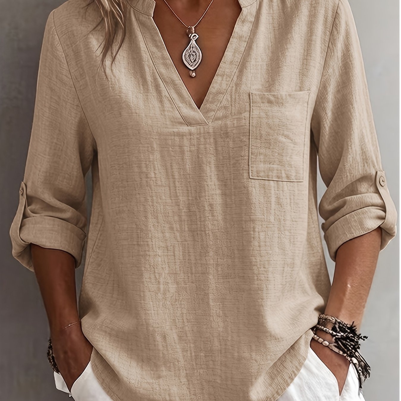 TEMU Plus Size Women's Short-sleeve Cardigan Shirt, Casual Versatile Blouse Top