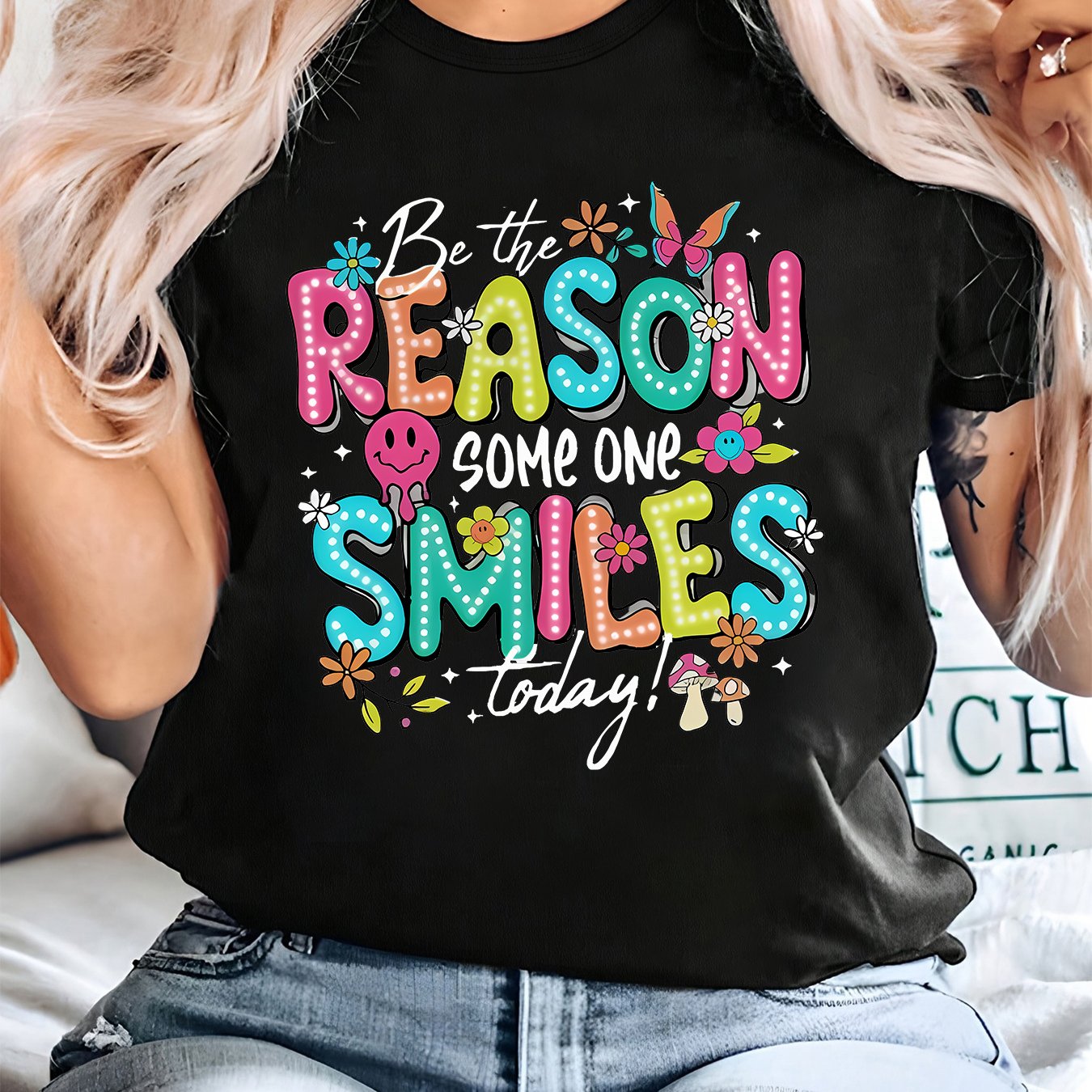 TEMU Plus Size, " , Women's Fashion Floral Print T-shirt With English Text, Casual Short Sleeve, Polyester Fabric, Round Neck Pullover, , Great Gift