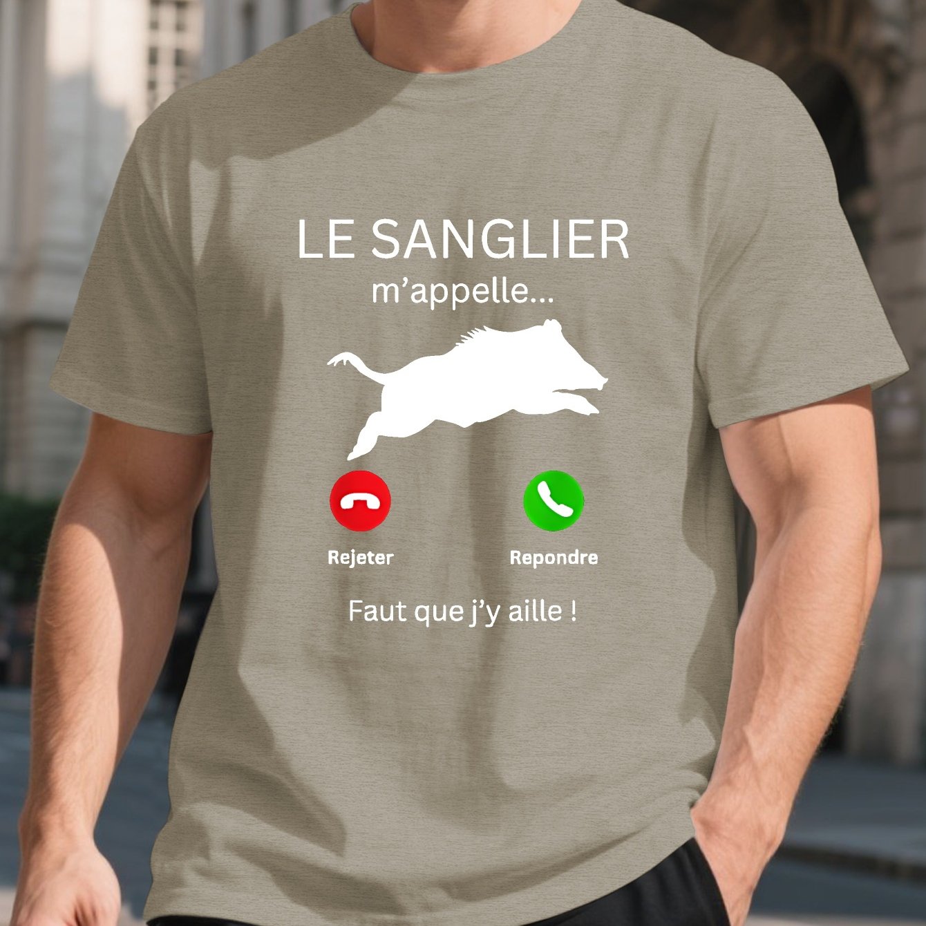 TEMU T-shirt humoristique pour homme - "Le m'appelle..." avec graphisme de , haut d'été décontracté à manches courtes, noir, coupe régulière, col