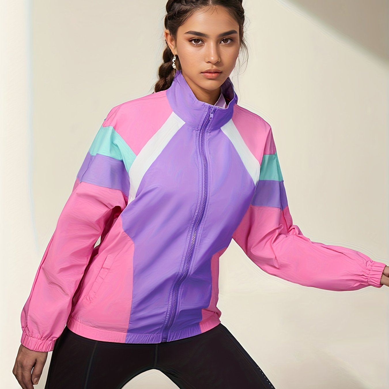 Outdoor Loose Zipper Shirt Windproof Jacket Sports Casual Hiking Jacket