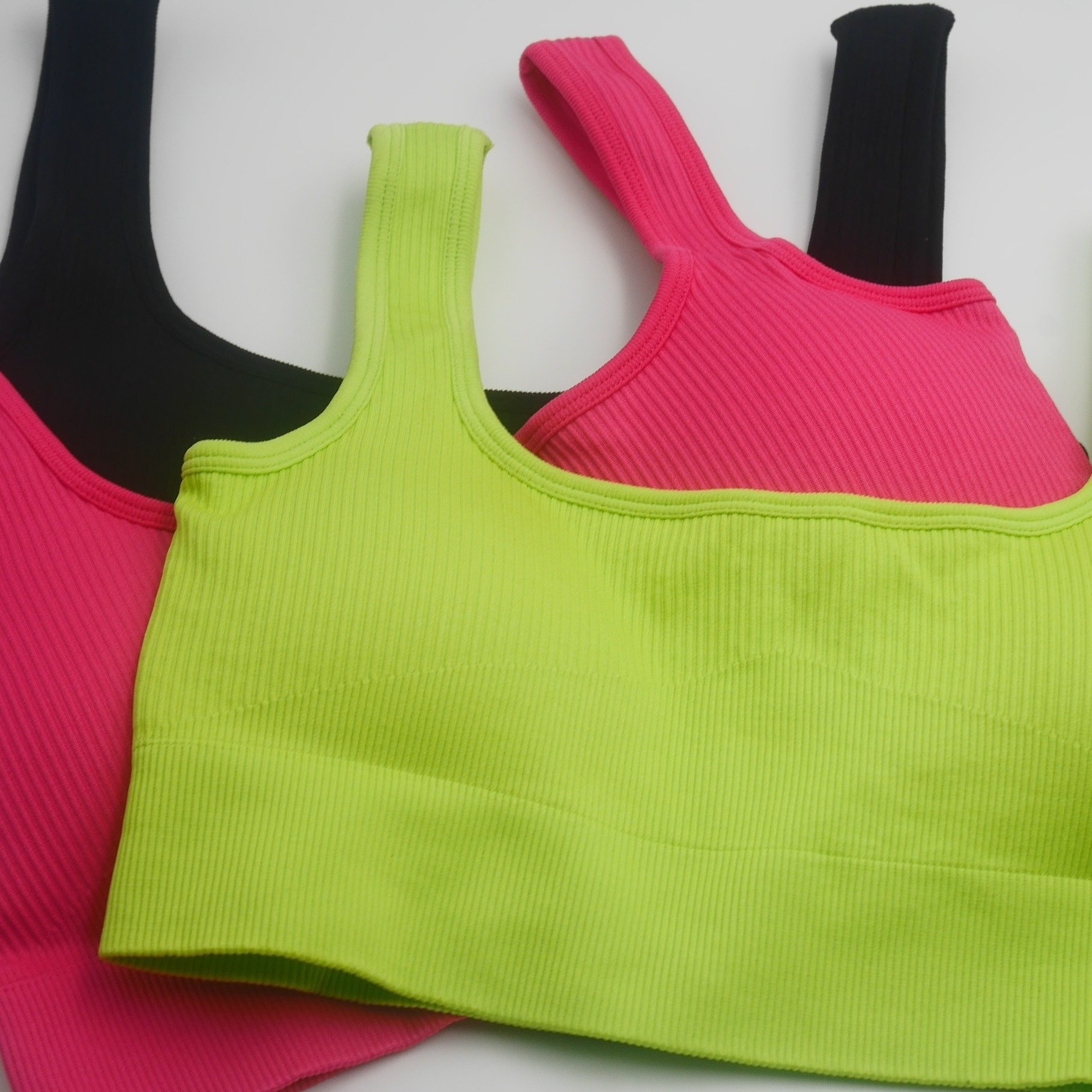 3pcs Seamless Comfortable Sports Bra With Removable Pad, Solid Color Yoga  Bra, Women's Activewear