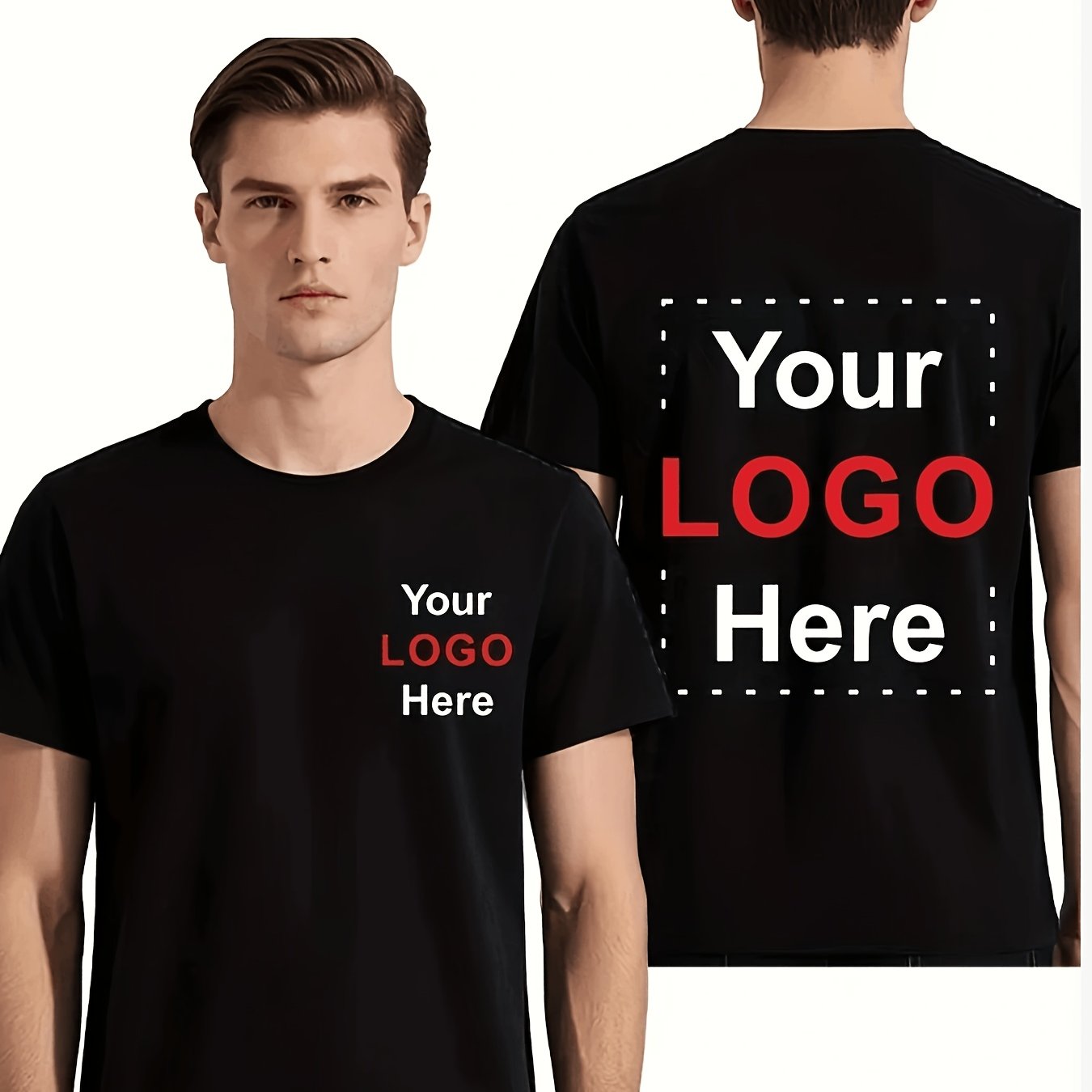 TEMU Custom T-shirts For Men And Women, Featuring A Of Personalized Designs Such As Company Logos, Patterns, Text, And Photos. Perfect As Gifts For