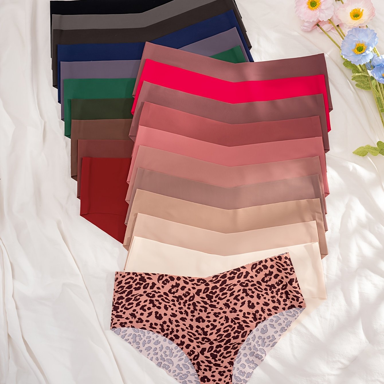 E-shop 21er-Pack Damen Triangel Slips in Unifarben, bequem und mit Kleber