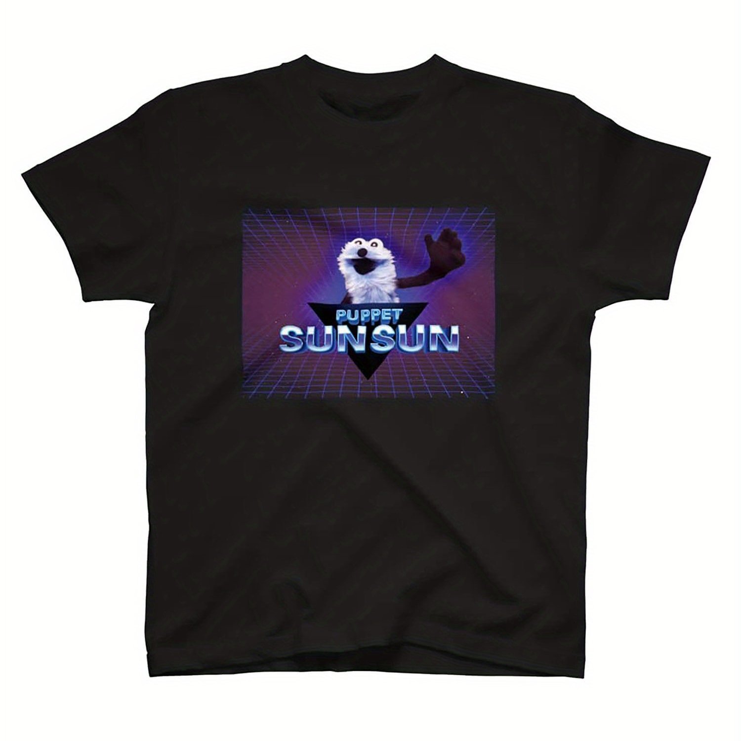TEMU Cyber Sun T-shirt - Breathable Cotton, And , Casual Wear, Summer Clothes, Trendy, Fashion, Large Size, No Wear