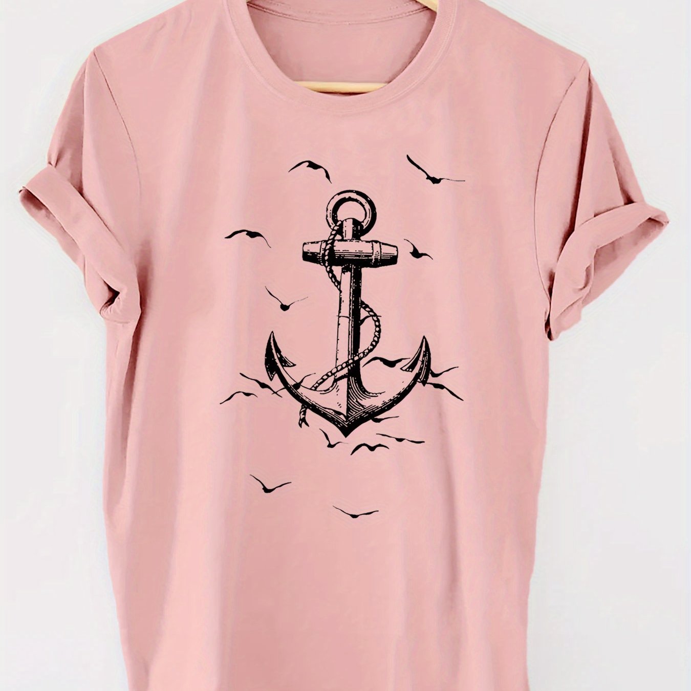 Graphic Print T-shirt, Short Sleeve Crew Neck Casual Top For Summer And Spring, Women's Clothing