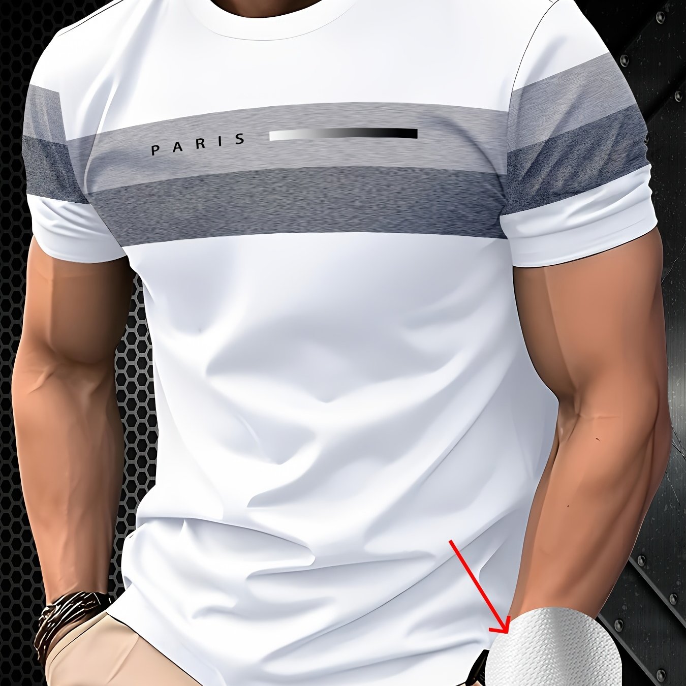 TEMU Men's Casual And Business Casual Short-sleeve T-shirt - Machine Washable, Regular Neck, Solid Color Suitable For Office, Gym, And Everyday Wear
