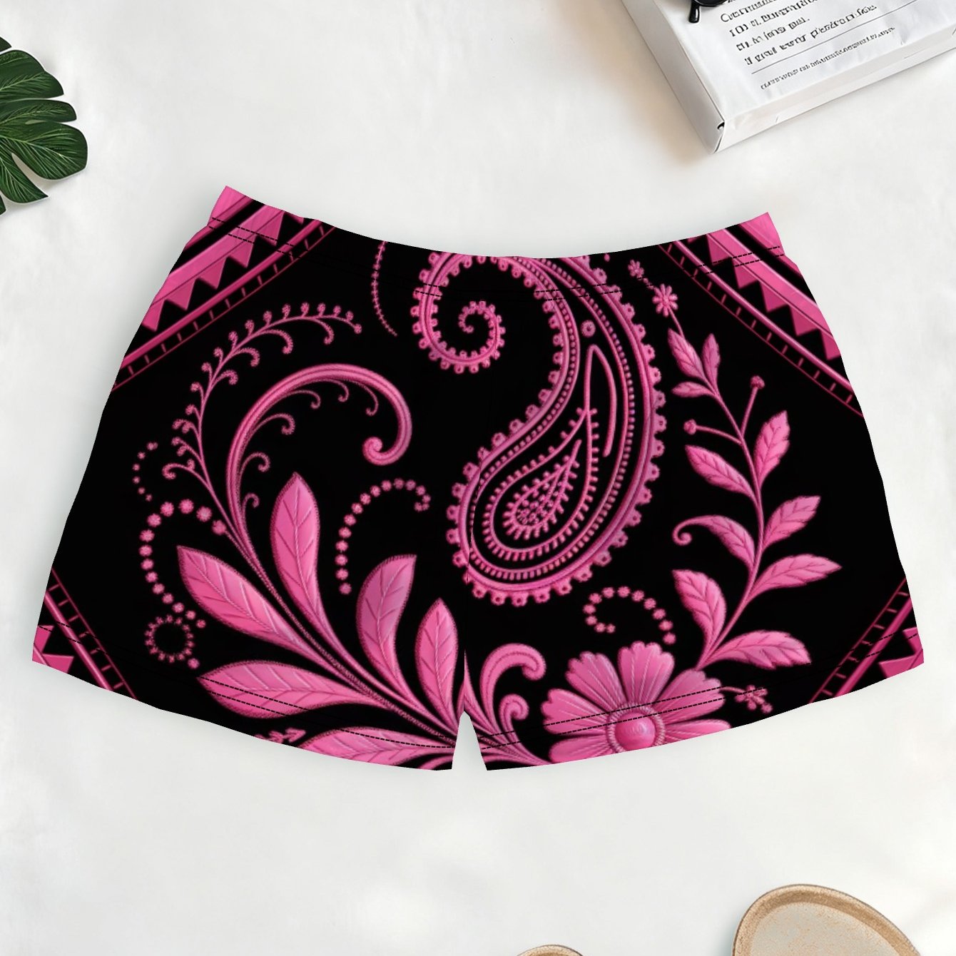 TEMU Paisley Floral Coded Women's Shorts