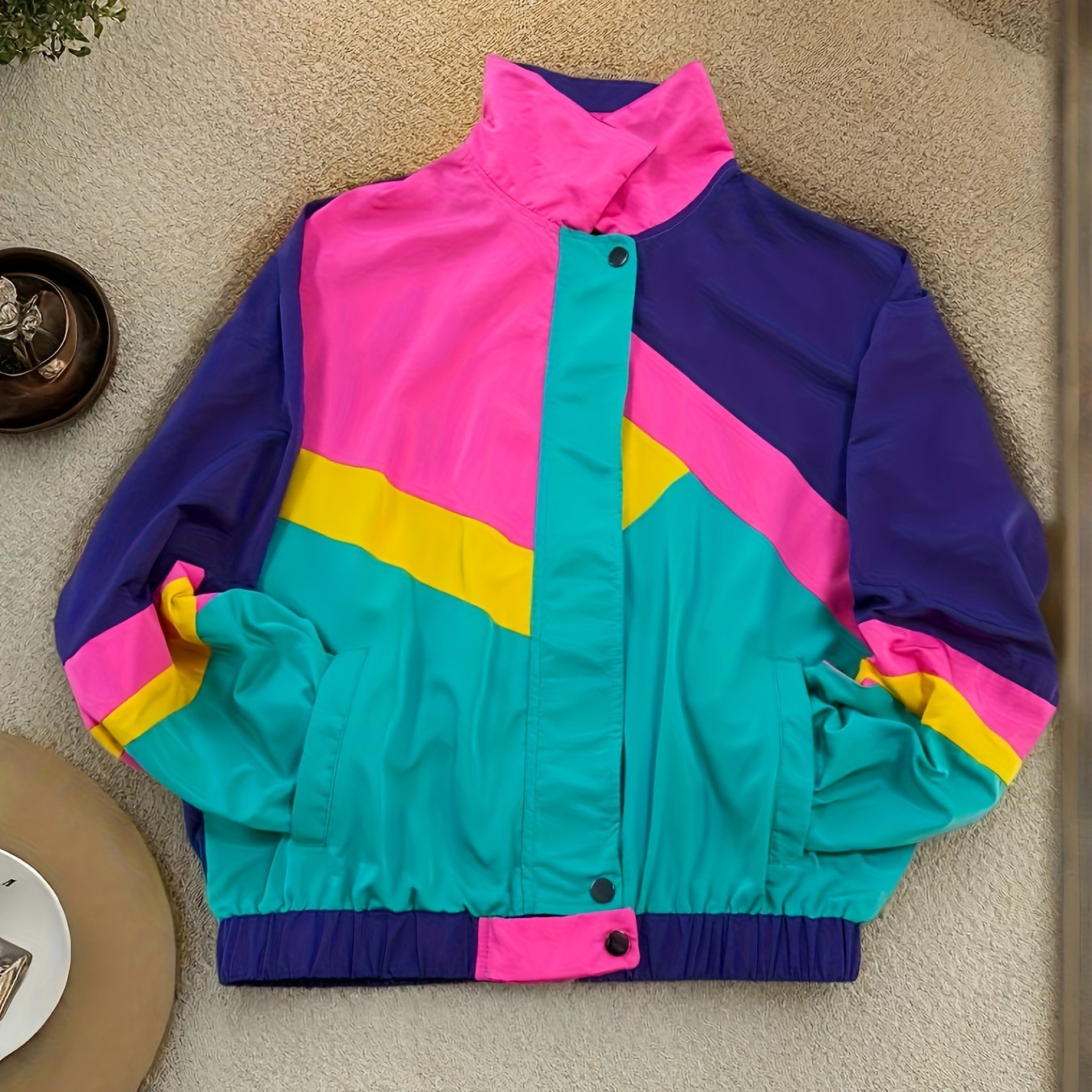 TEMU Women's Casual Color-block Jacket