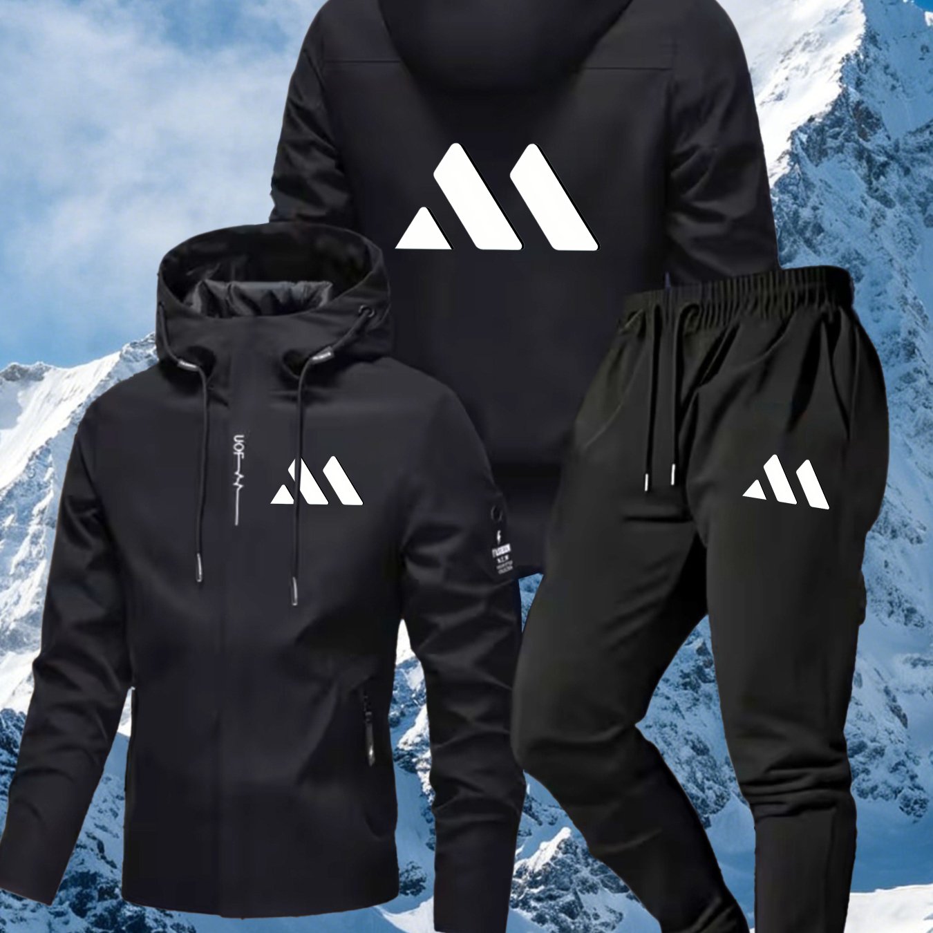 TEMU Popular Sports Set: Hooded Jacket And Jogger Pants, Versatile Casual 2pcs Outfit Suitable For Outdoor