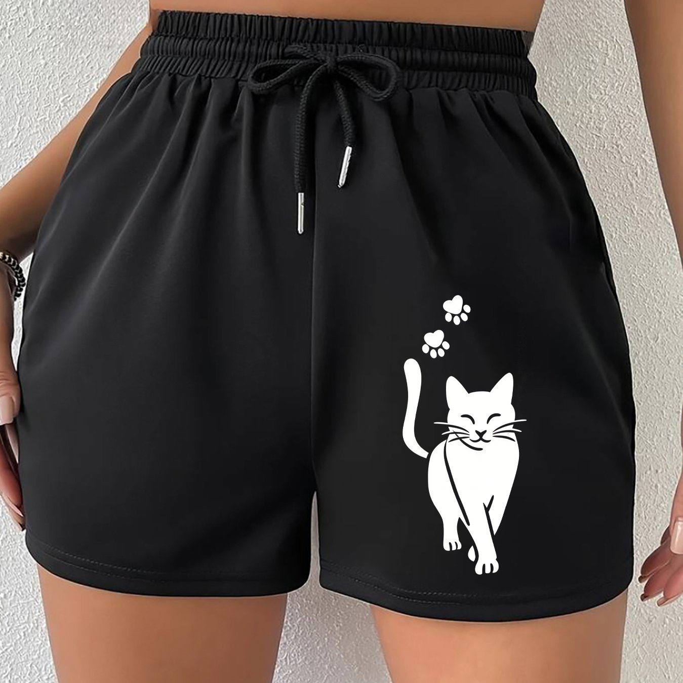 TEMU Women's Casual Retro Sports Shorts With And Trendy Patterns For A Look
