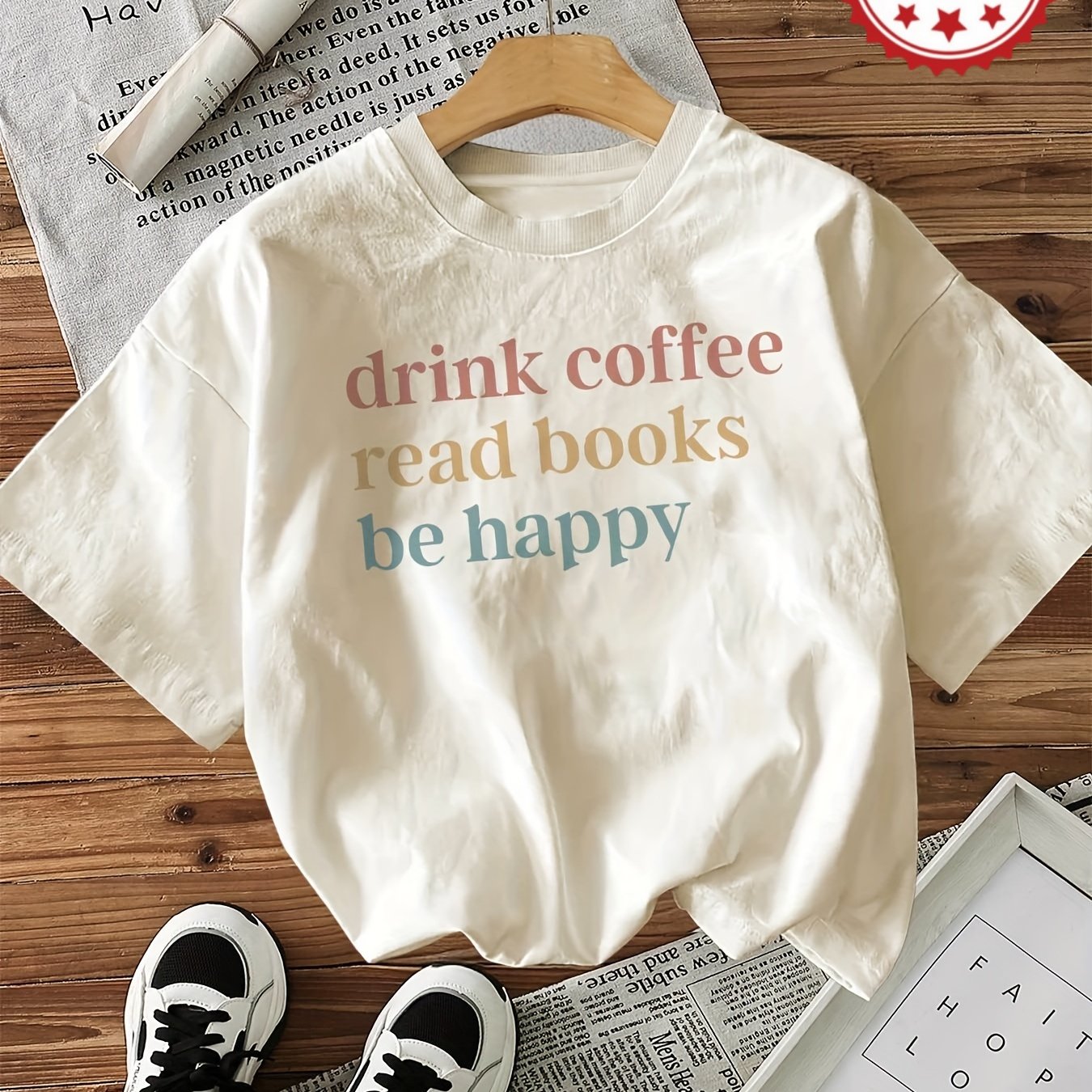 Image of Short-sleeved Round-neck T-shirt With A
