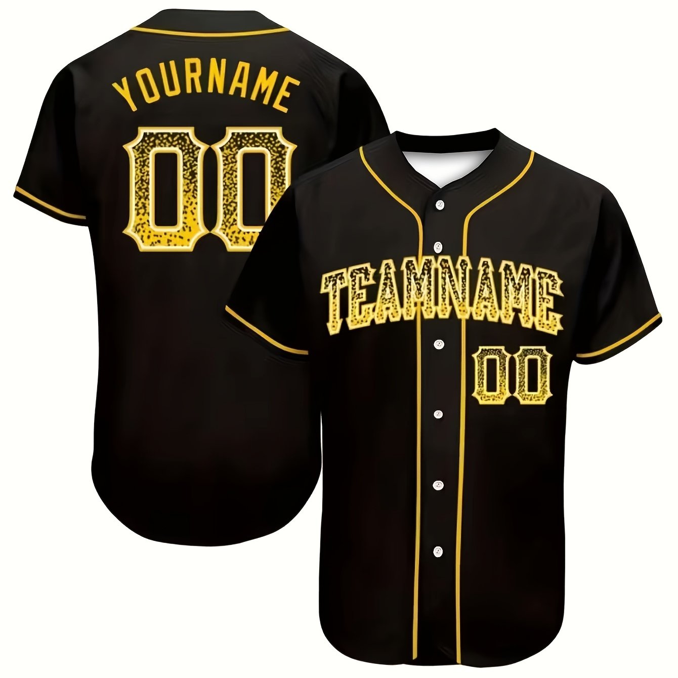 TEMU Customizable Football Jersey, Personalized Men's Baseball Uniform, Men's Sports Shirt, Top, Custom Name, Custom Number, Custom Team Logo, Custom