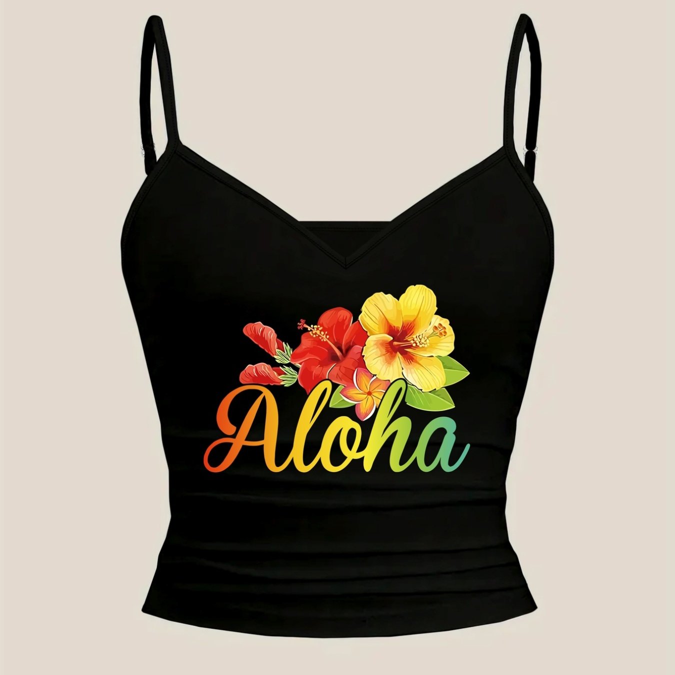 TEMU Blusa hawaiana Aloha de para mujer - con cuello en V y estampado, no es un chaleco, adecuada para ropa de playa, atuendos hawaianos, lavable a