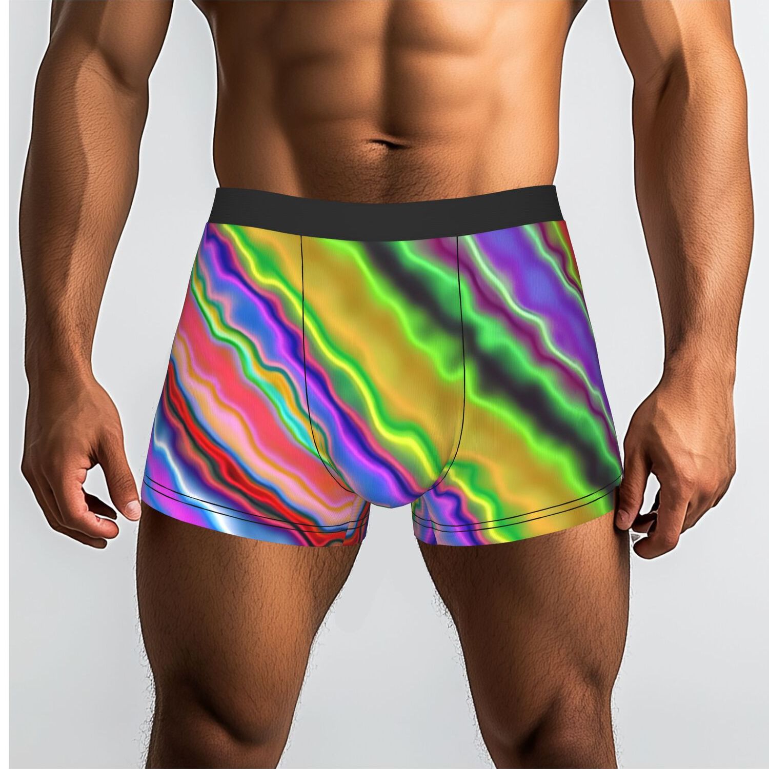TEMU 1pc For Men's Underpants Panties Men's Underwear Print Shorts Boxer Briefs