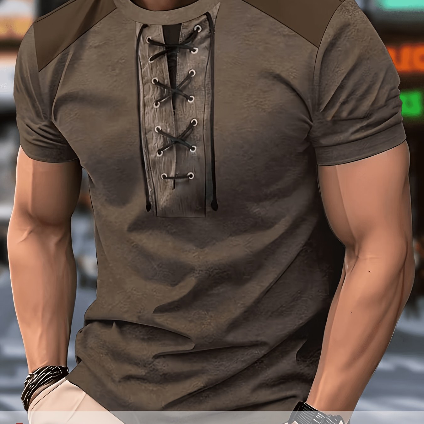 TEMU Digital Printing - Men's Novelty Printed T-shirt - Casual Crew Neck, Machine Washable - Perfect For Summer [printed Design-not Textured]