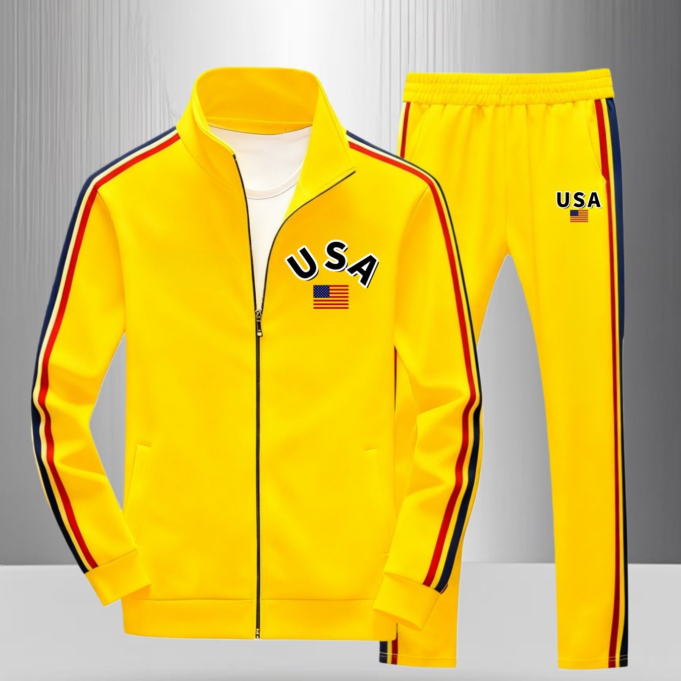 2pcs Set! 2026 New Casual And Stylish Sports Jacket And Trousers Set. Unisex, Fashionable And Versatile, Suitable For . Valentine's Day Gift.