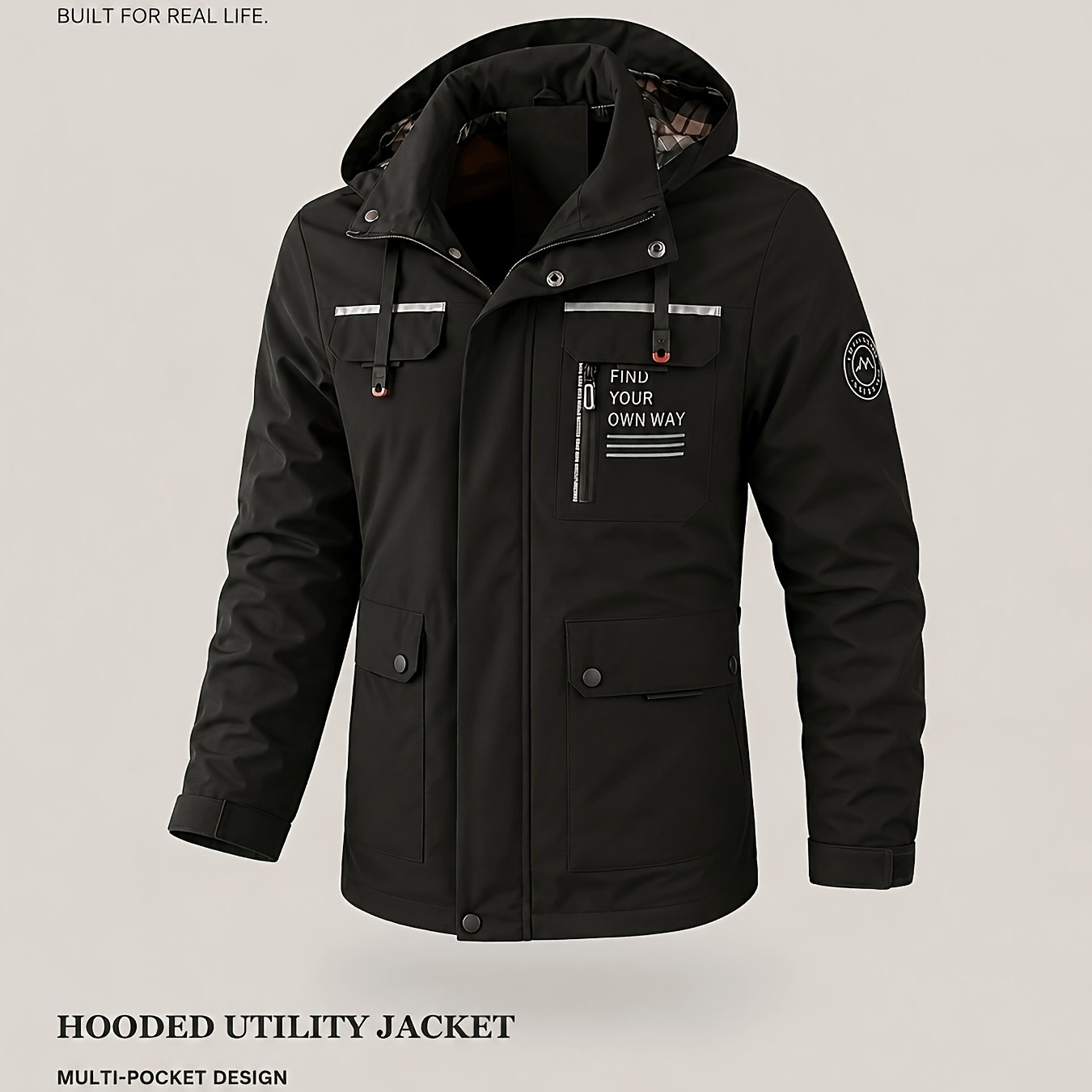 Multi-pocket Outdoor Casual Men's Spring/autumn Parka Jacket