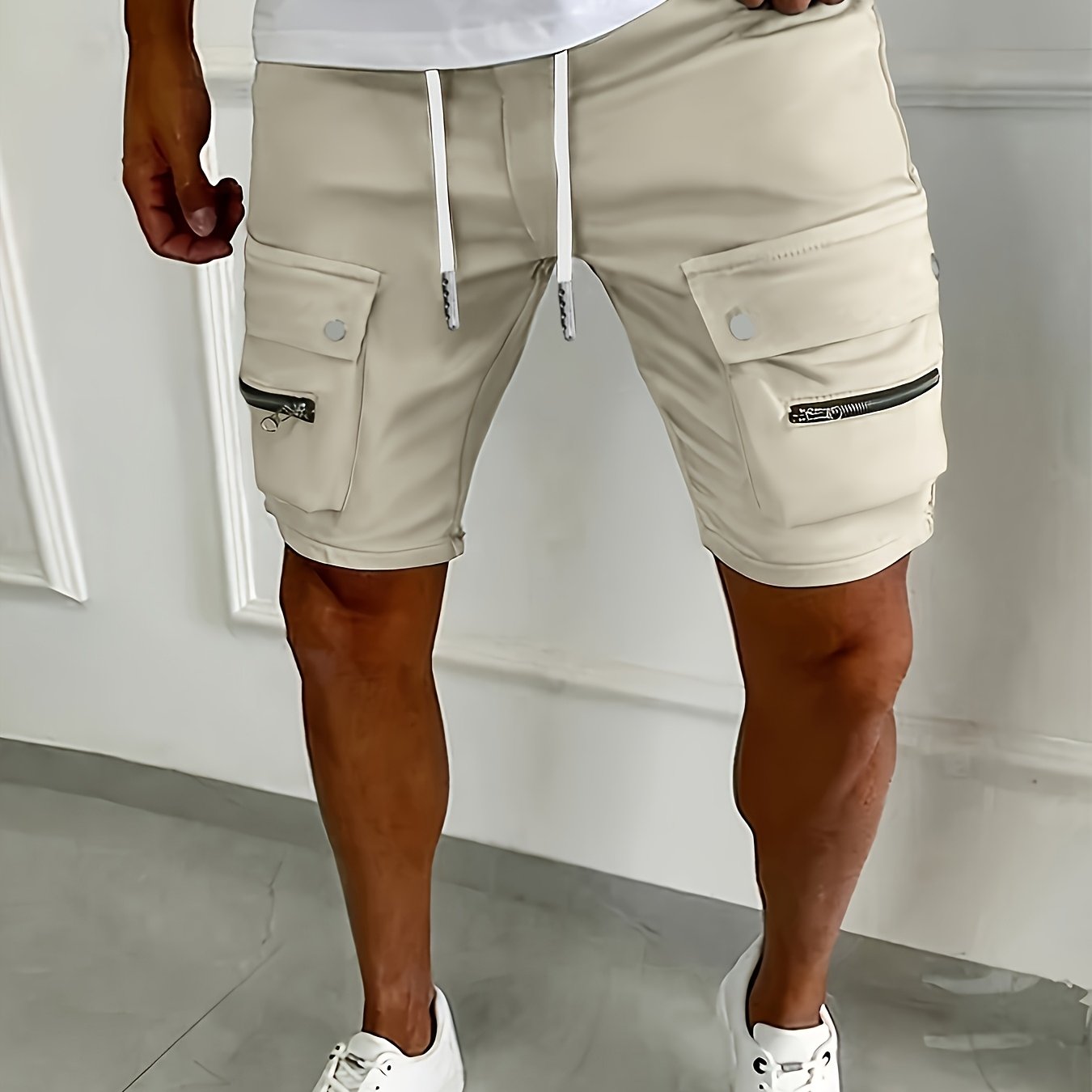 Men's Athletic Shorts - Non-stretch Fabric Gym & Everyday Casual Shorts - Machine Washable - Minimalist Everyday Athletic Shorts For Men, Workout Gear, Functional Pockets, Durable Construction