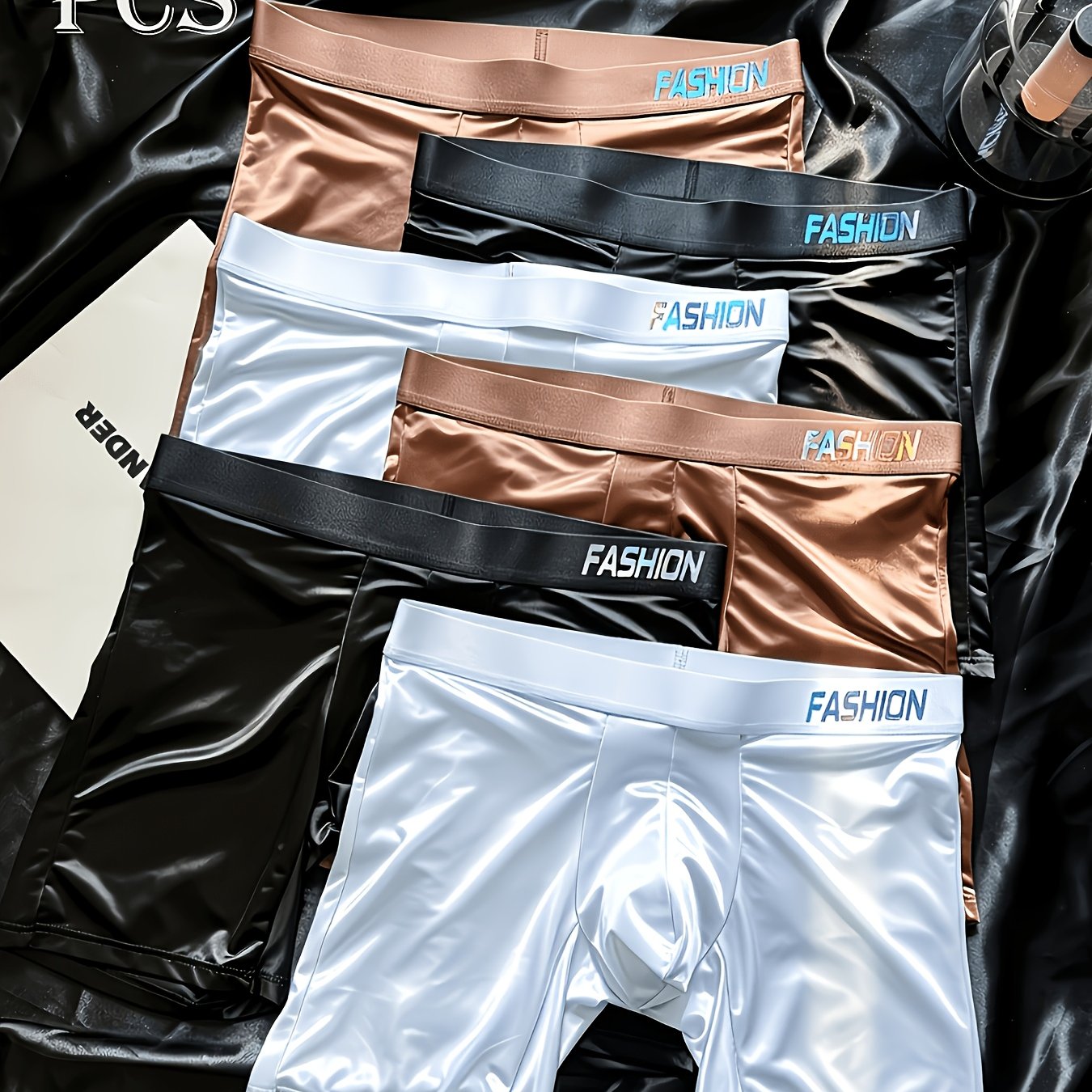 Image of 6-pc Mixed Men's Long Leg Boxer Briefs Bamboo Rayon Trunks Sports Anti-friction Leg Underwear Daily Fitness Style