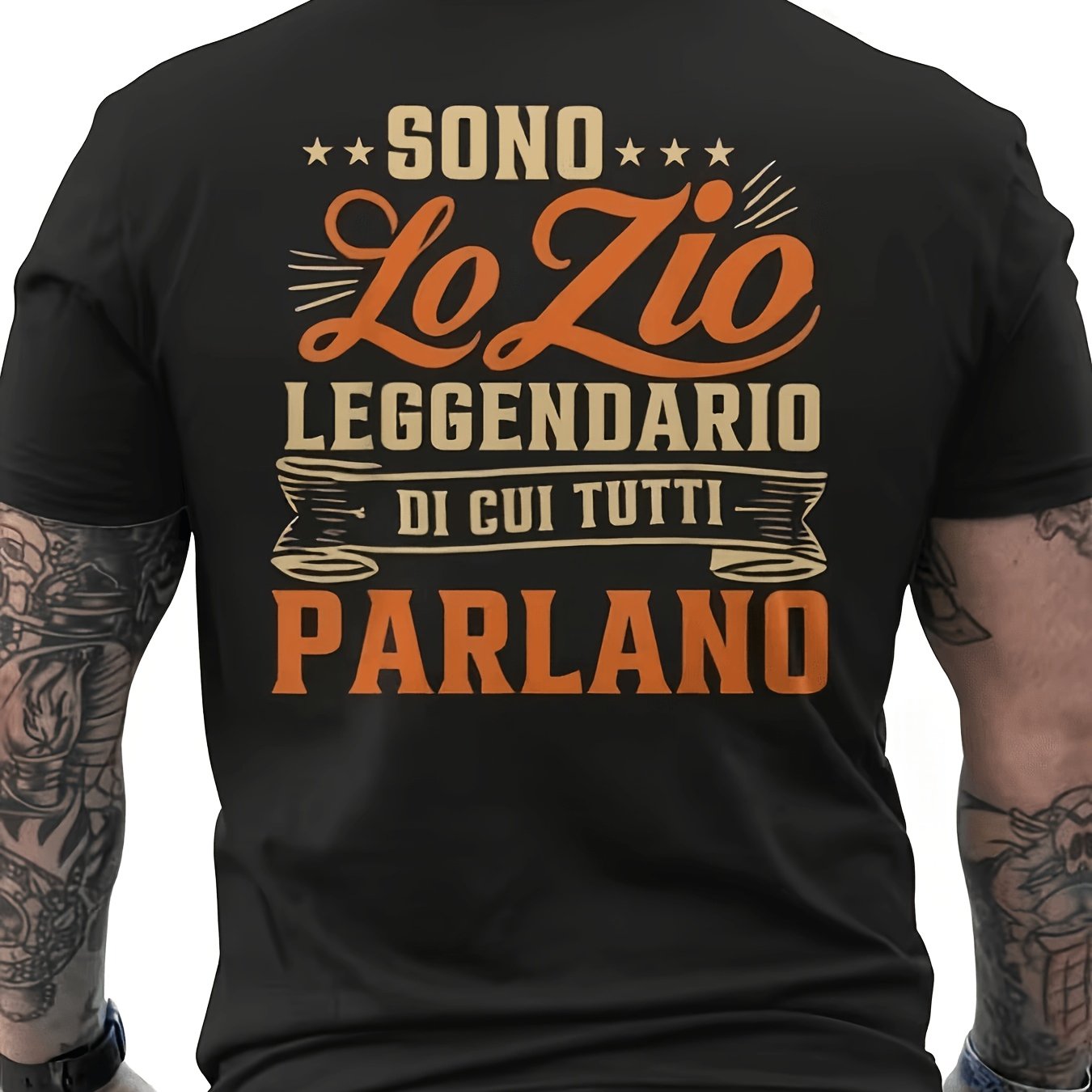 TEMU T-shirt da " Italiana" con stampa di testo e abiti - Maglia casual a adatta per compleanni, regali per del pap�, lavabile in lavatrice, cuciture