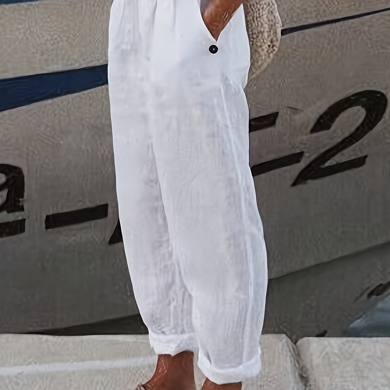 Solid Casual Trousers