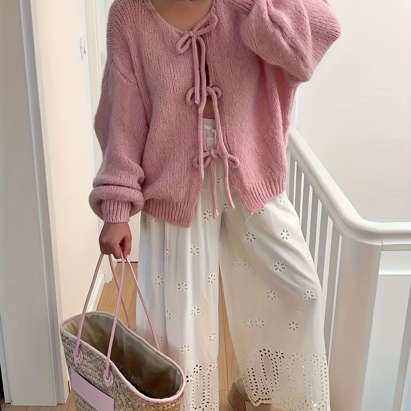 -developed "2024 Autumn/winter Women's Casual Cute Solid Color Long Sleeve Sweater Cardigan Long Sleeve Top Sweater Lazy Style Women's Cardigan Top