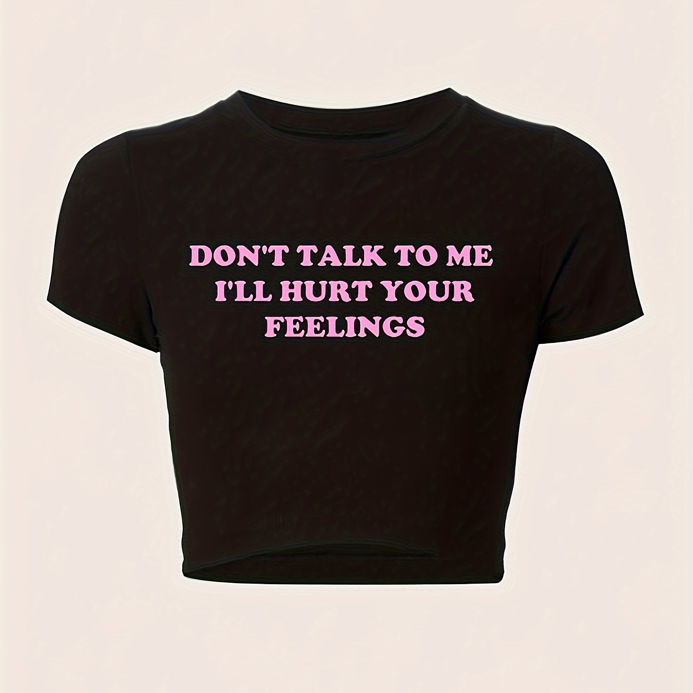 Letter Print Crew Neck T-Shirt, Casual Short Sleeve T-Shirt For Summer, Women&#39;s Clothing
