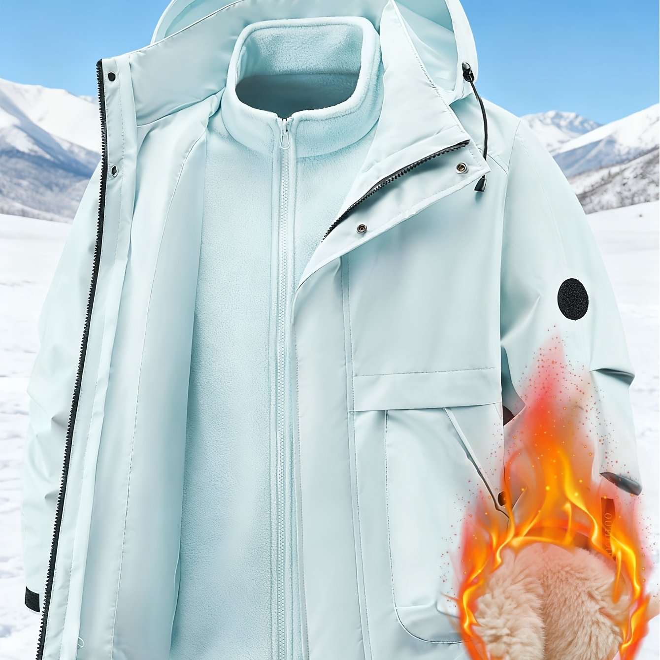 Insulated Winter Coat, Casual Long-Sleeve Jacket for Colder Months