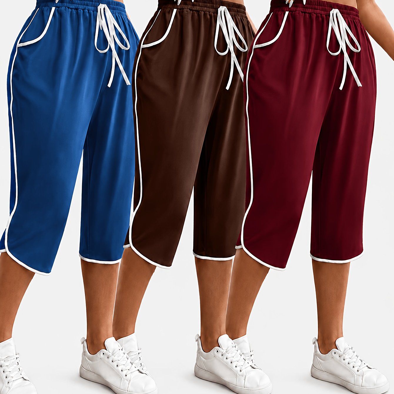 Image of Fashionable Casual Oversized Color Block Tie-dye Home Pants