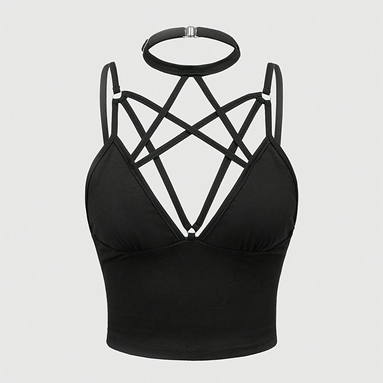 E-shop Modische Neckholder-Tanktop mit Trägern