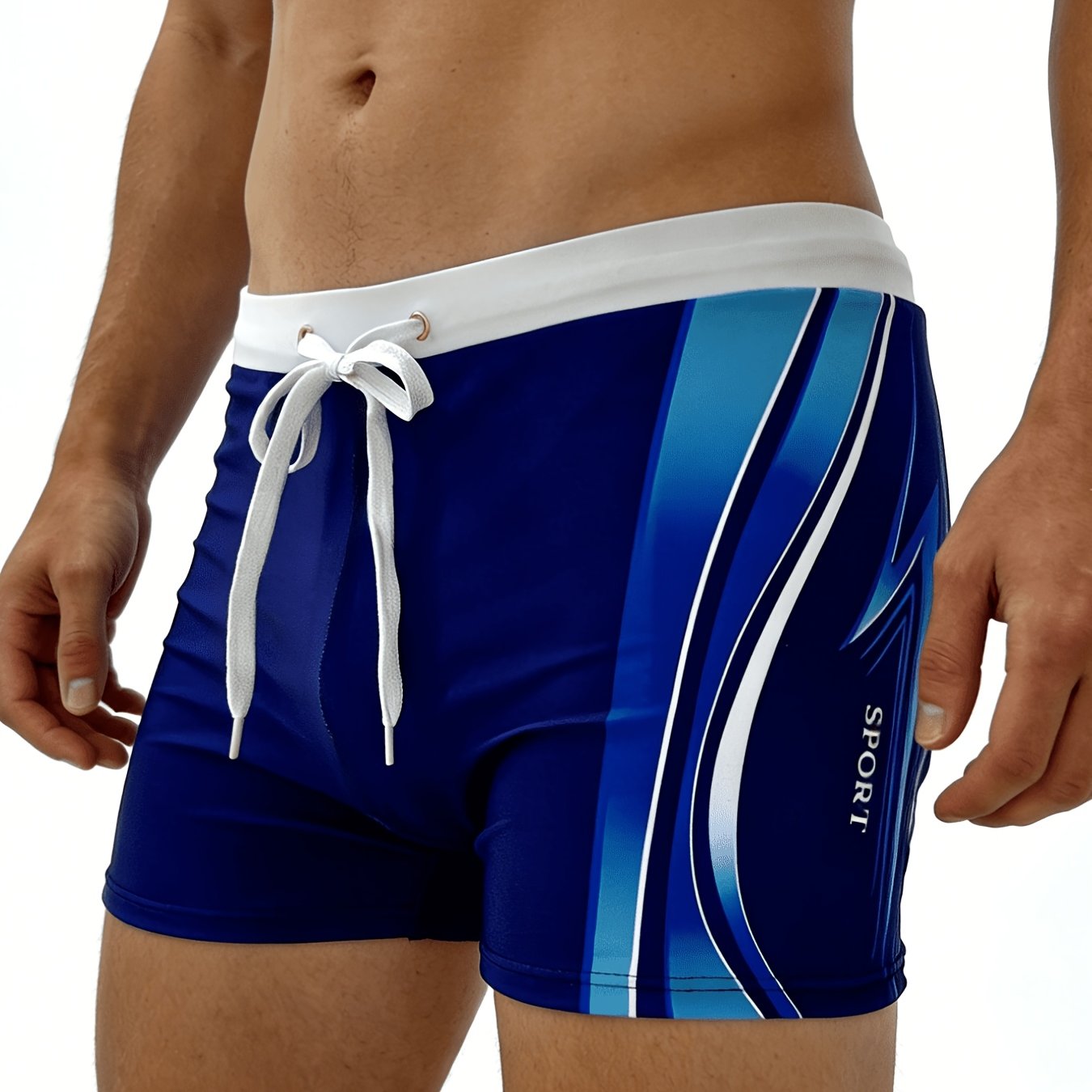 Image of Men's Swim Trunks, Quick-drying And Embarrassment-proof, Casual Boxer Briefs, Beach Surfing, High-elasticity -resistant Swim Trunks/beach Shorts Swimming Pool