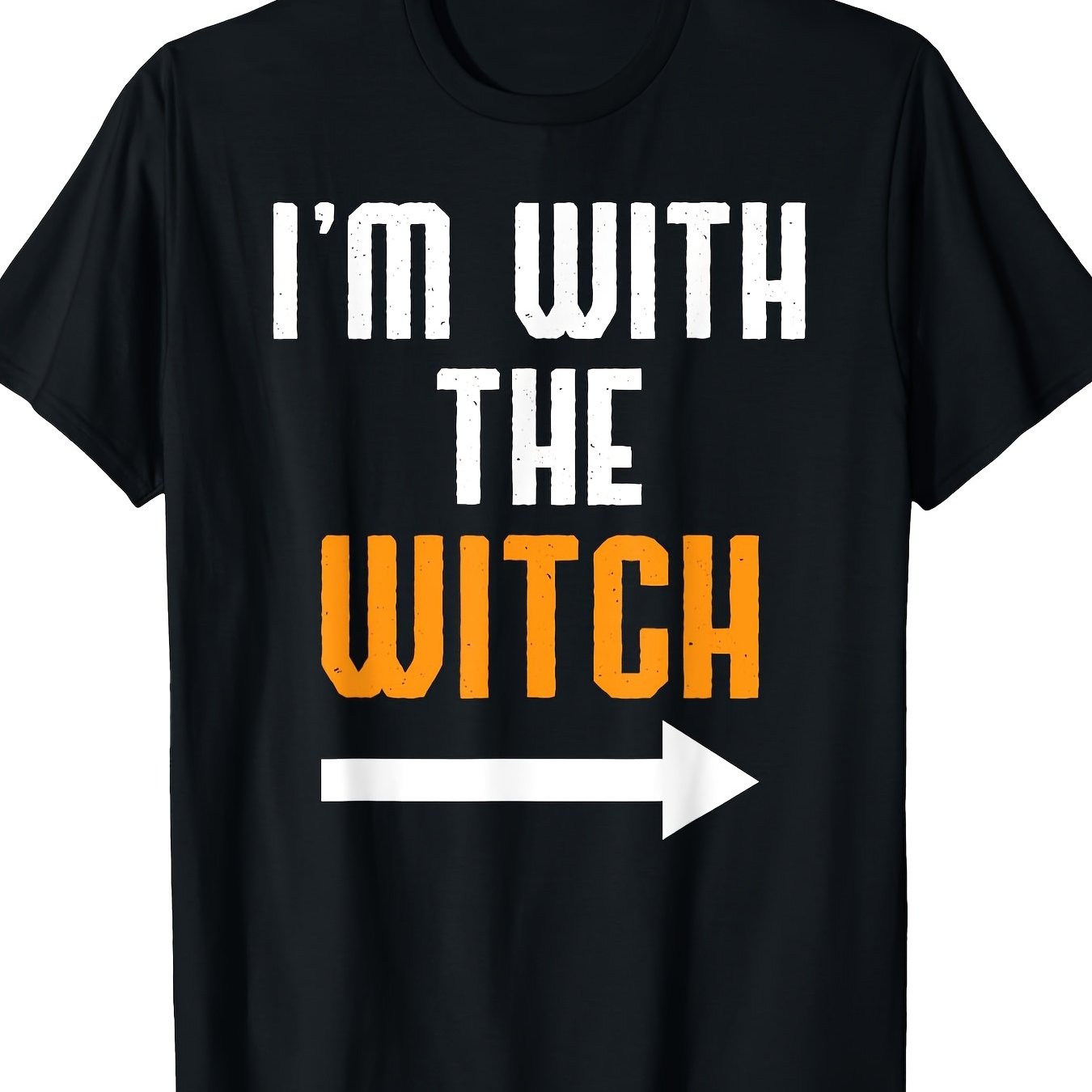 TEMU Men's Fun "i'm A " Halloween T--atchin Costume, Comfortable Crew Neck Short-sleeve T, Reular Fit Suitable For Costume Parties And Casual Attire-
