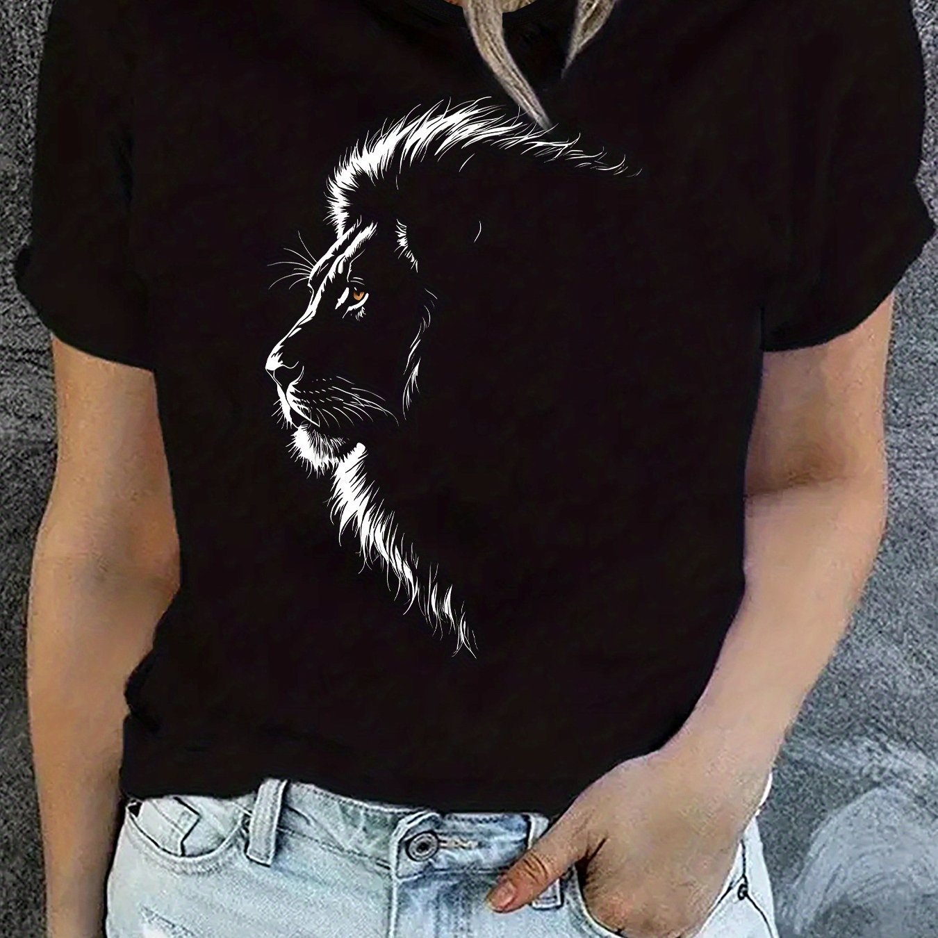 TEMU Women's Casual Short Sleeve Crew Neck T-shirt For Spring And Summer Fashion