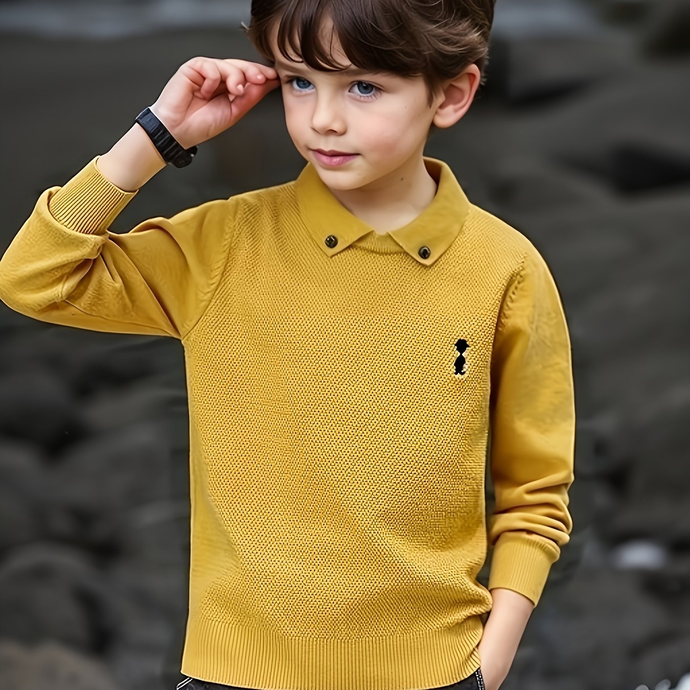 Boys' Chungking Embroidered Lapel