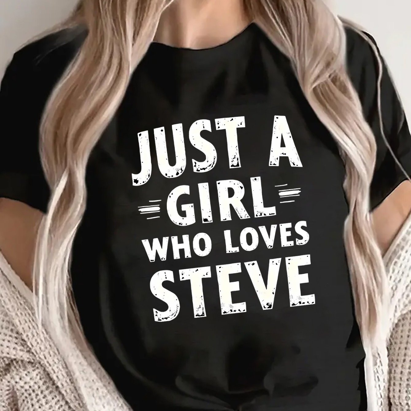 TEMU Polyester Short Sleeve T-shirt For Women, Just A Who Print, Casual Wear For Home, Restaurant, Or Daily , Lightweight And , Perfect For Fans Of