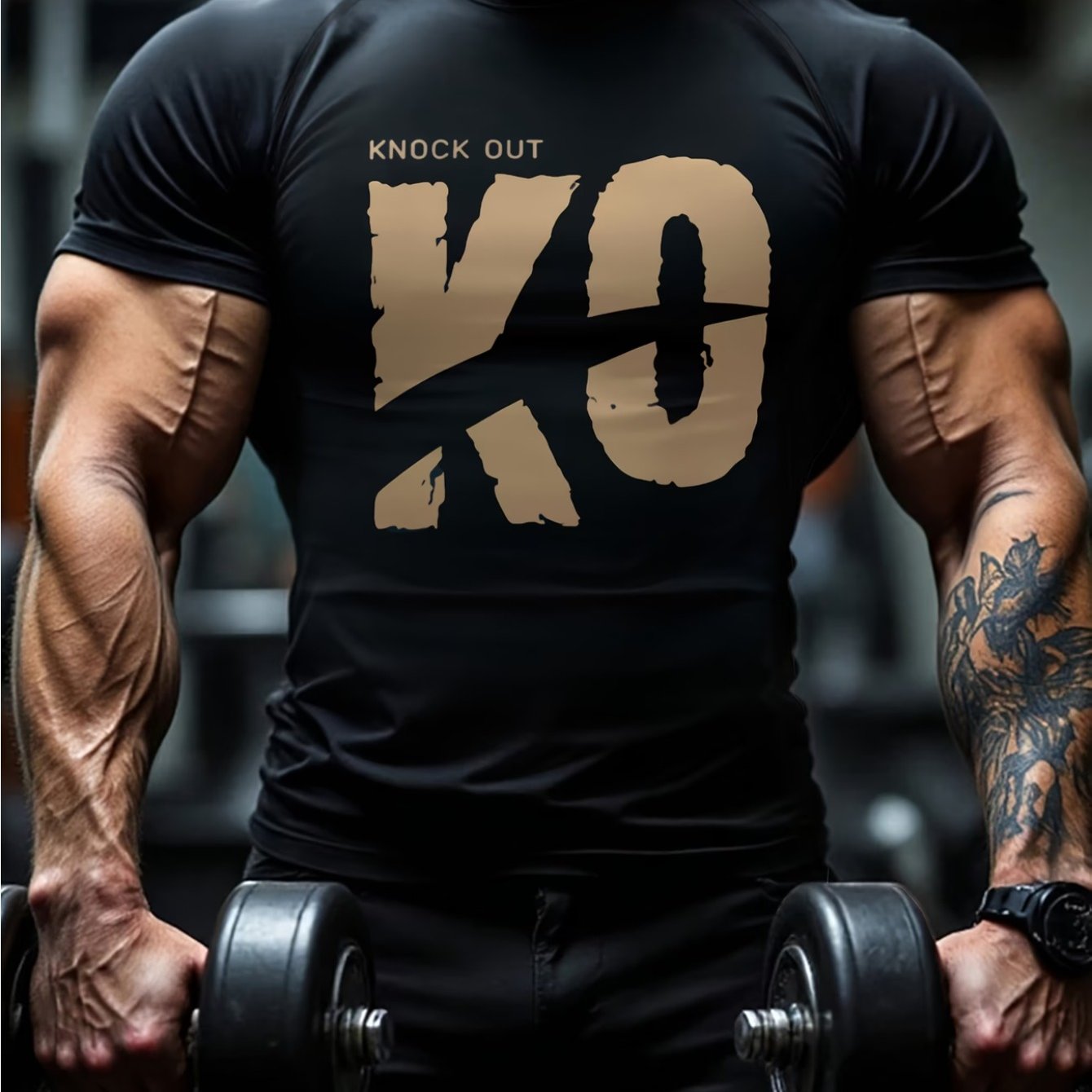 TEMU Men's Fitted T-shirt With A Print - Breathable Summer Workout Shirt, Ideal For Outdoor Activities, Hiking, Running, And Comfortable Breathable