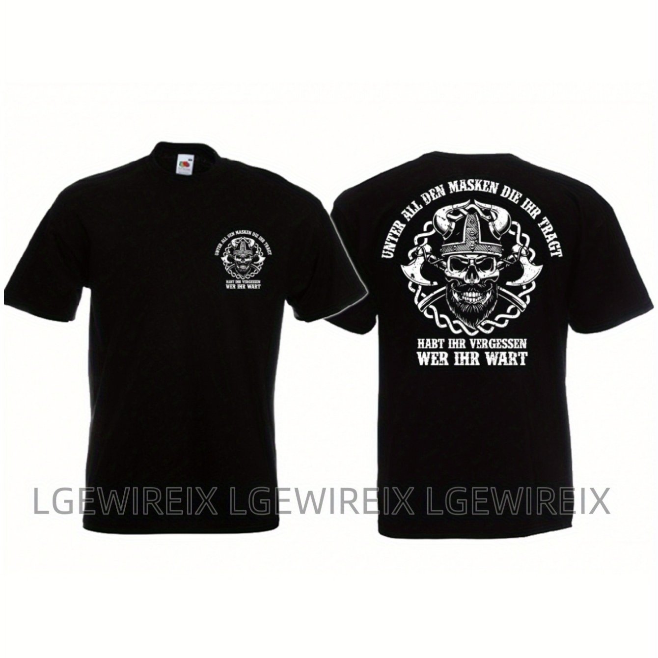 Men's Gothic Punk T-shirt - Tee With Skull & Graphic - Crew Neck Shirt For Everyday & Formal Outfits - Casual Wear